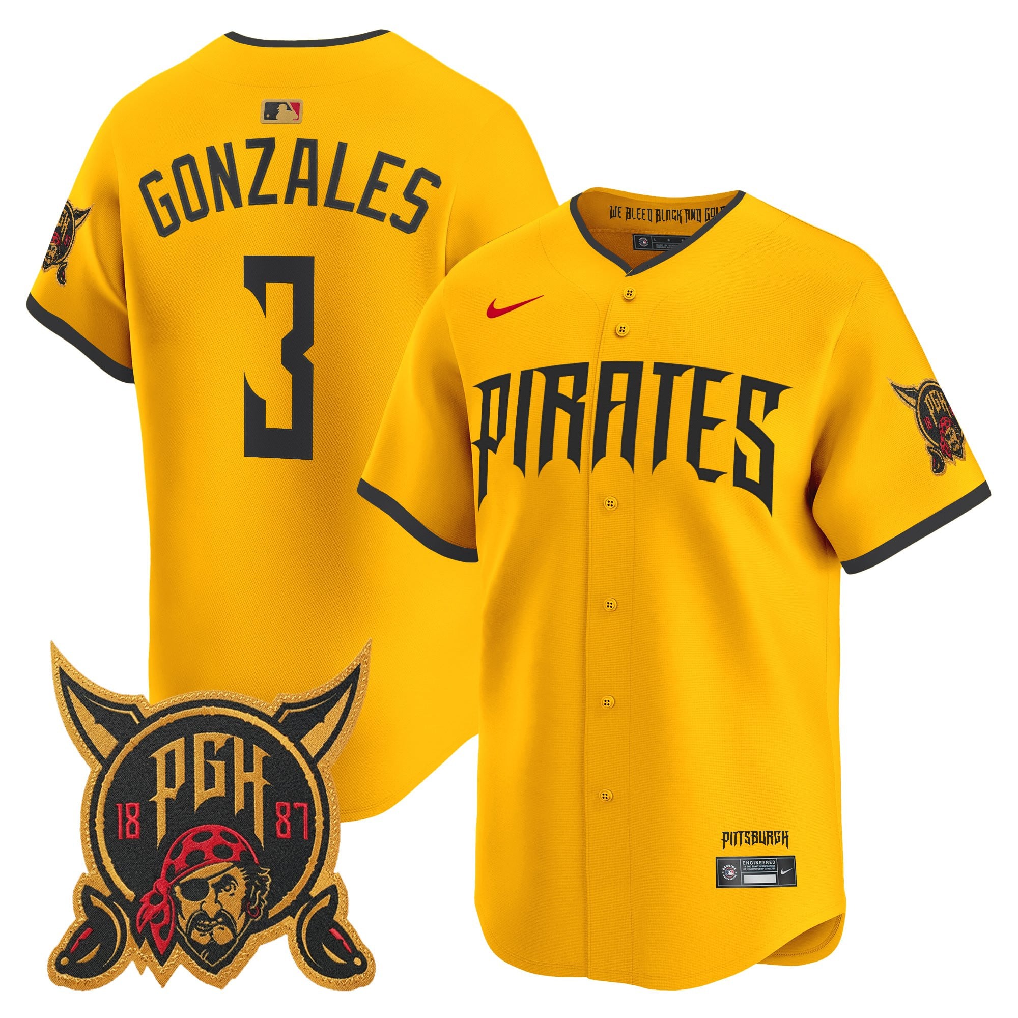 Men's Pittsburgh Pirates 2026 City Connect Vapor Premier Limited Jersey - All Stitched