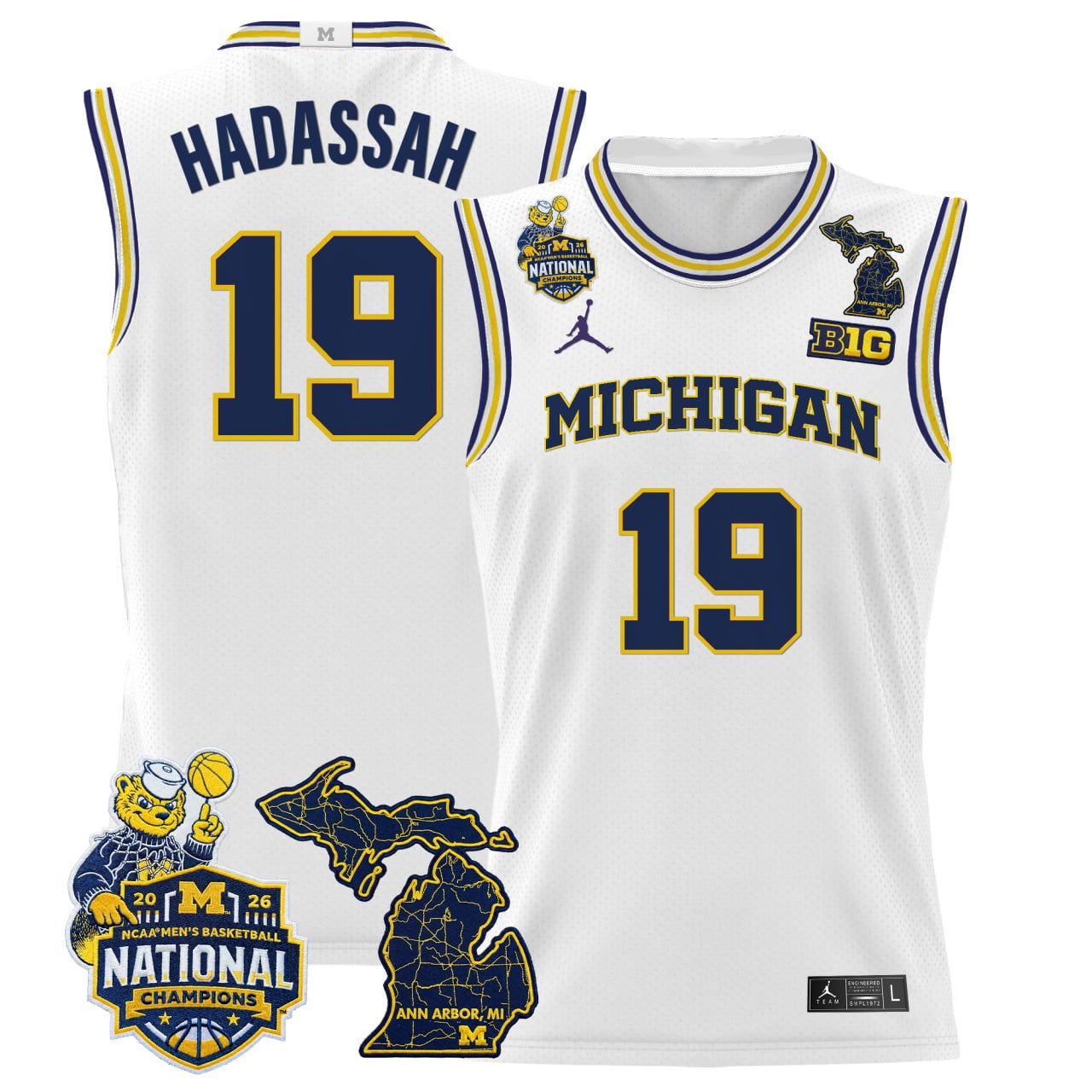Michigan Wolverines Customized Basketball Jersey - All Stitched