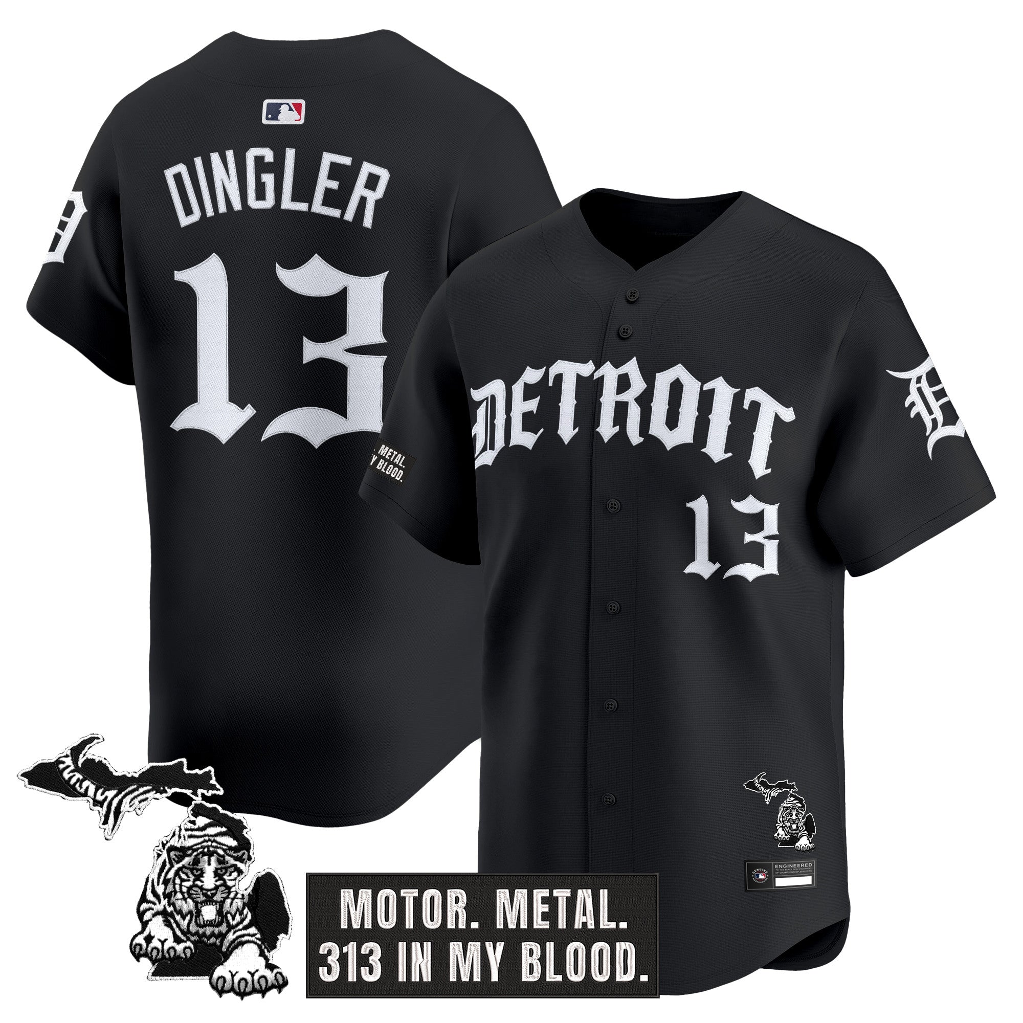 Men's Detroit Tigers 'Old English Edition' Vapor Premier Limited Jersey - All Stitched