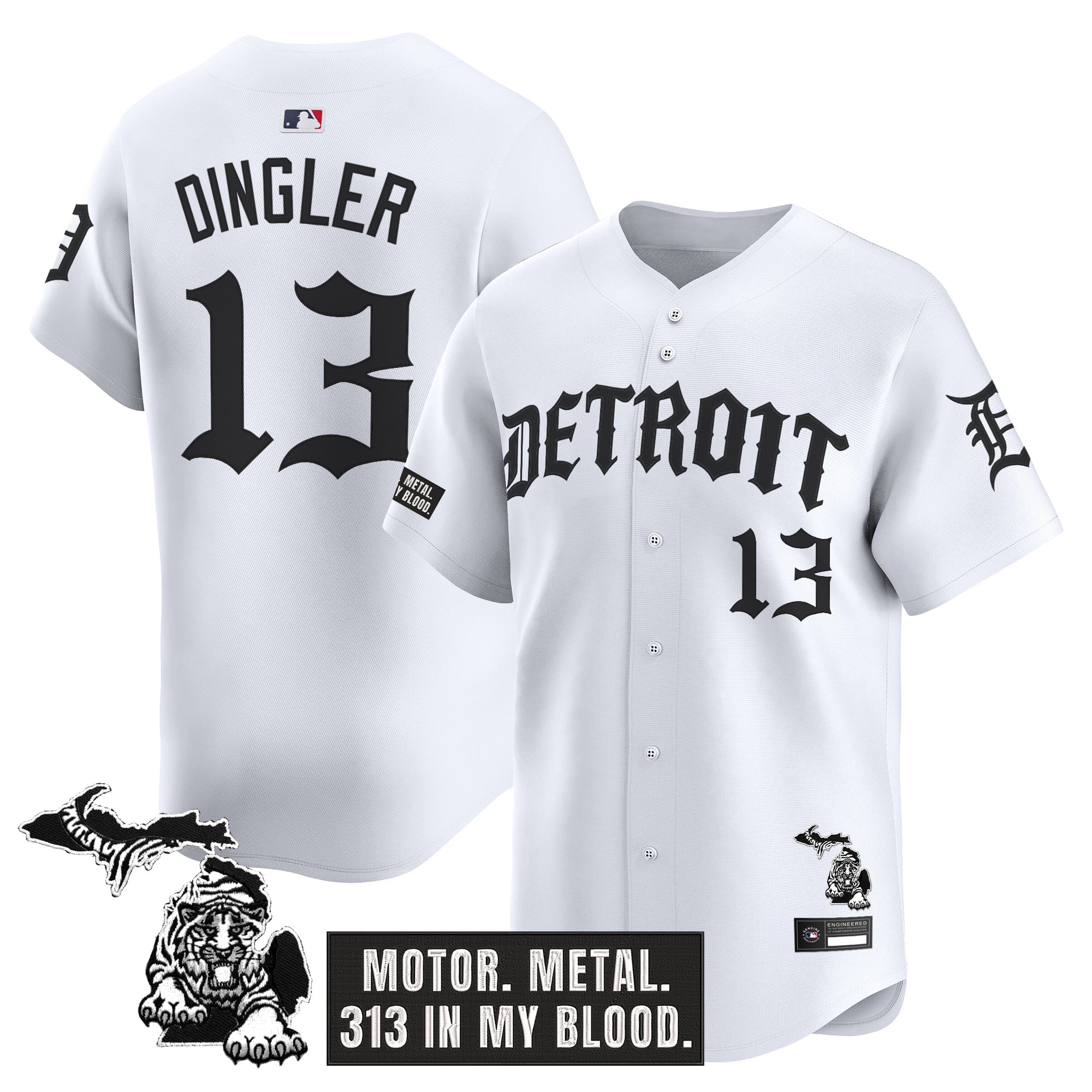 Men's Detroit Tigers 'Old English Edition' Vapor Premier Limited Jersey - All Stitched