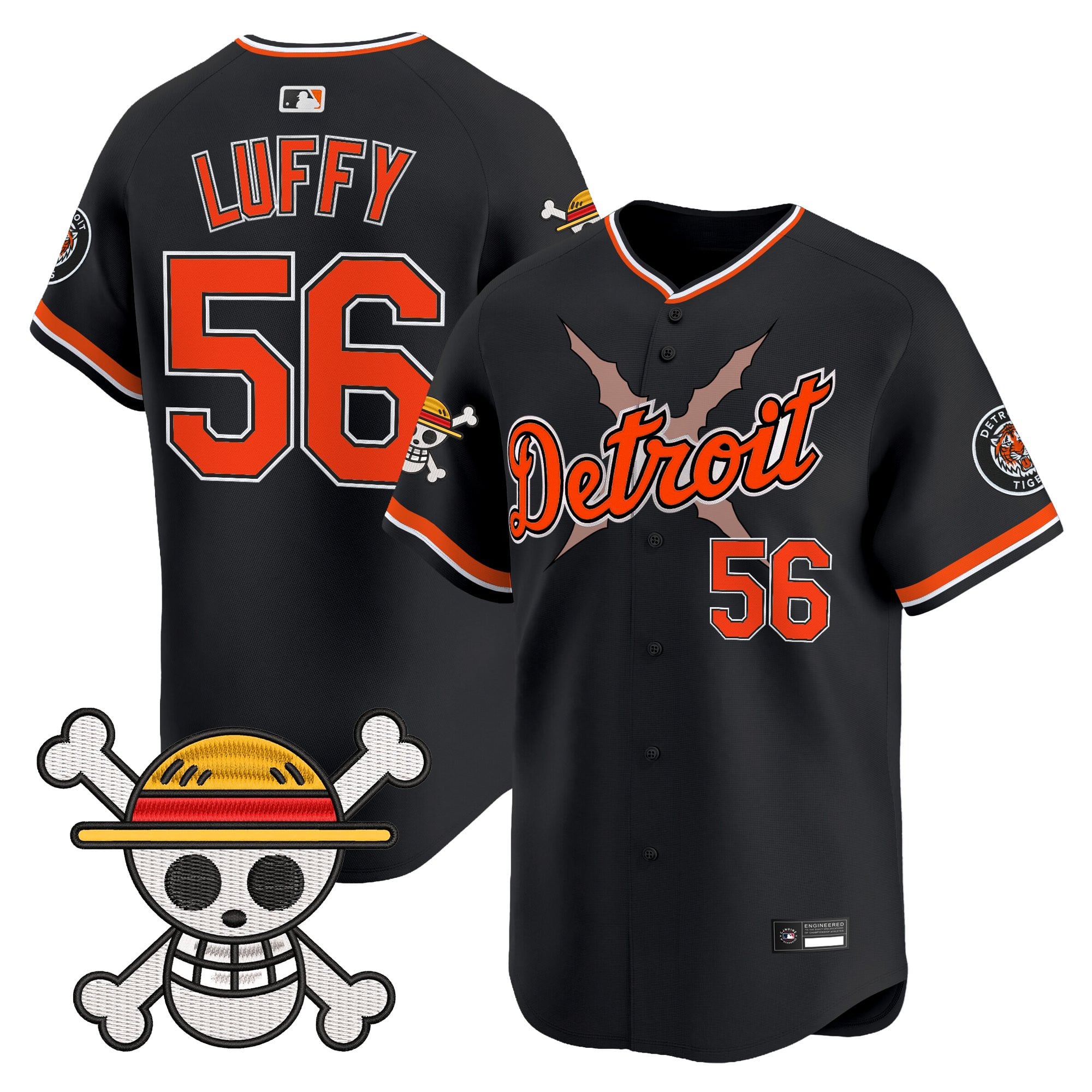 Men's Detroit Tigers x One Piece Vapor Premier Limited Jersey - Stitched