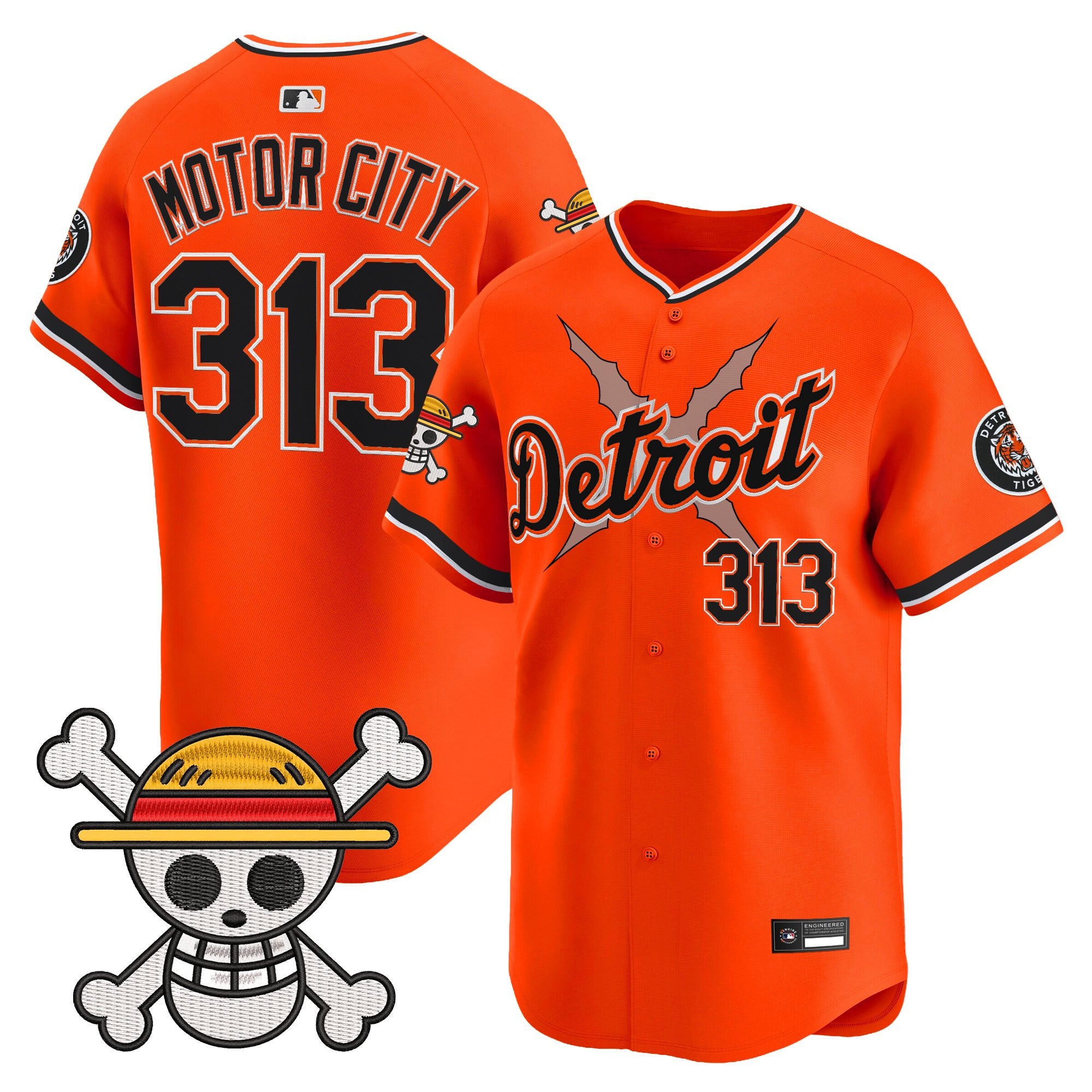 Men's Detroit Tigers x One Piece Vapor Premier Limited Jersey - Stitched