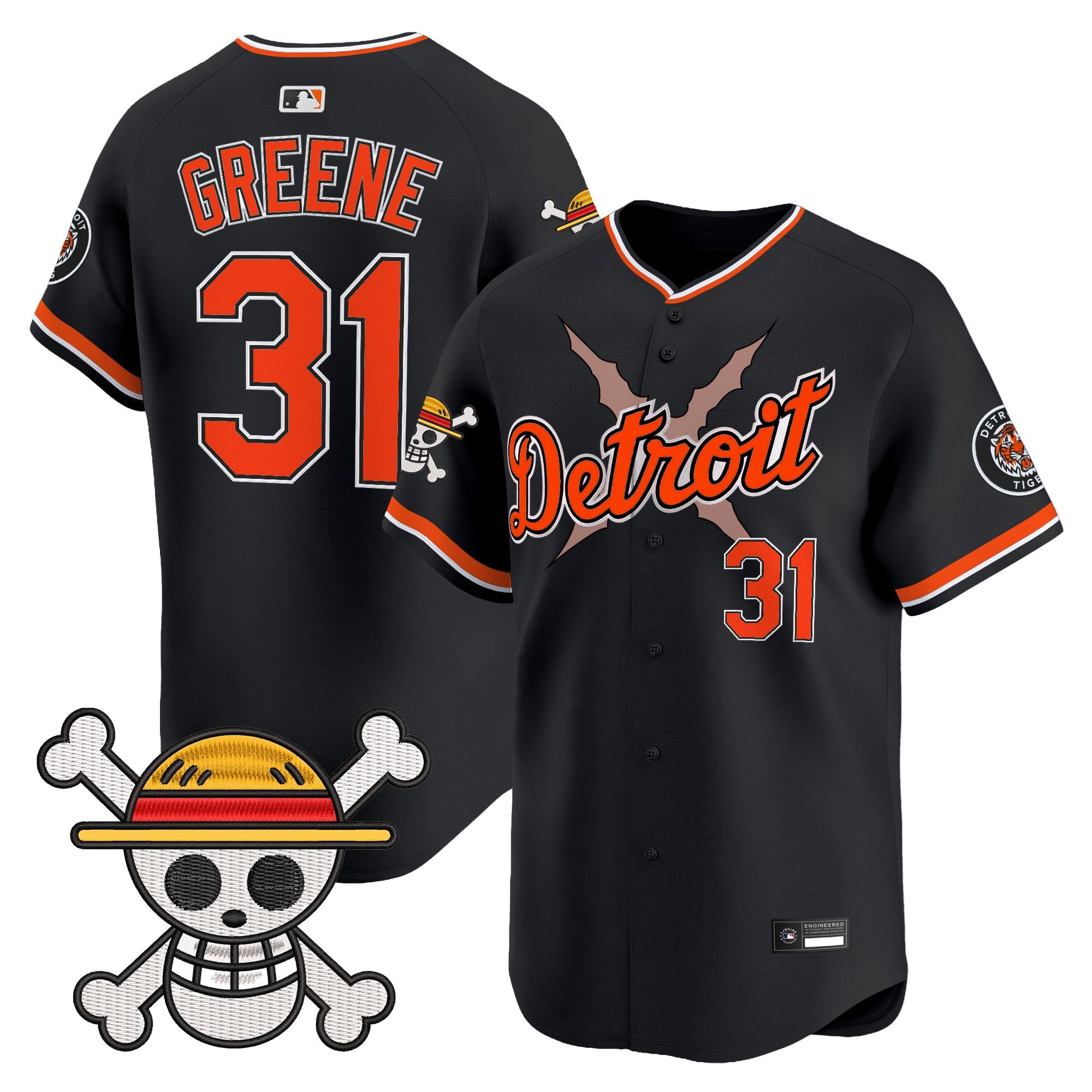Men's Detroit Tigers x One Piece Vapor Premier Limited Jersey - Stitched