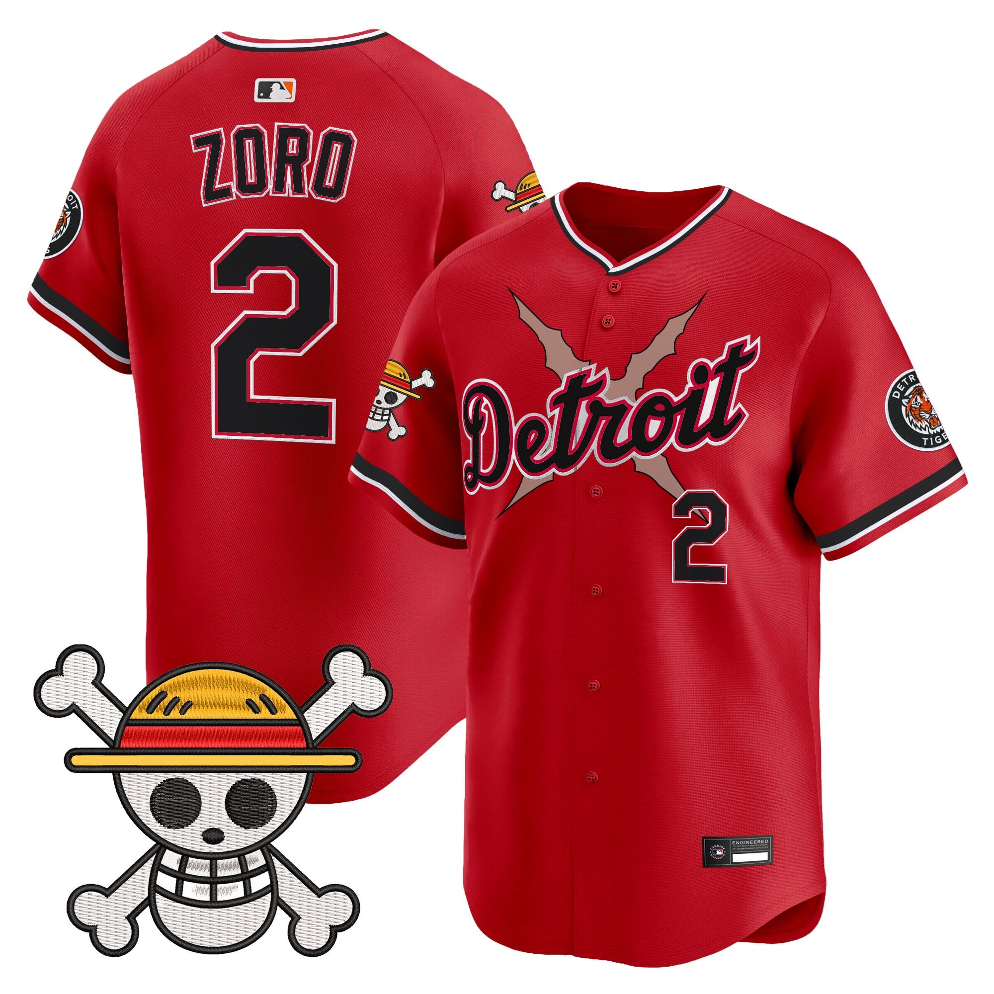 Men's Detroit Tigers x One Piece Vapor Premier Limited Jersey - Stitched