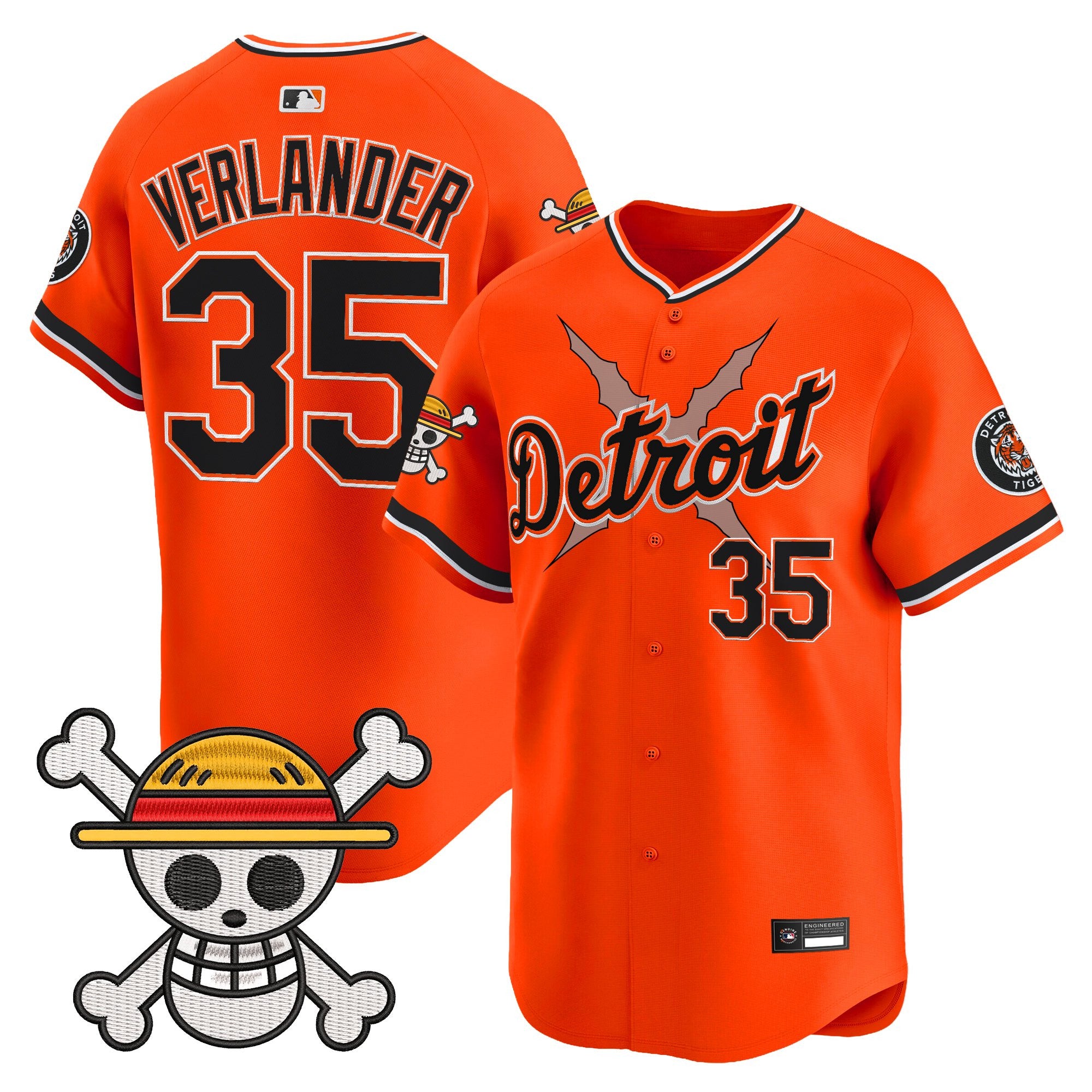Men's Detroit Tigers x One Piece Vapor Premier Limited Jersey - Stitched