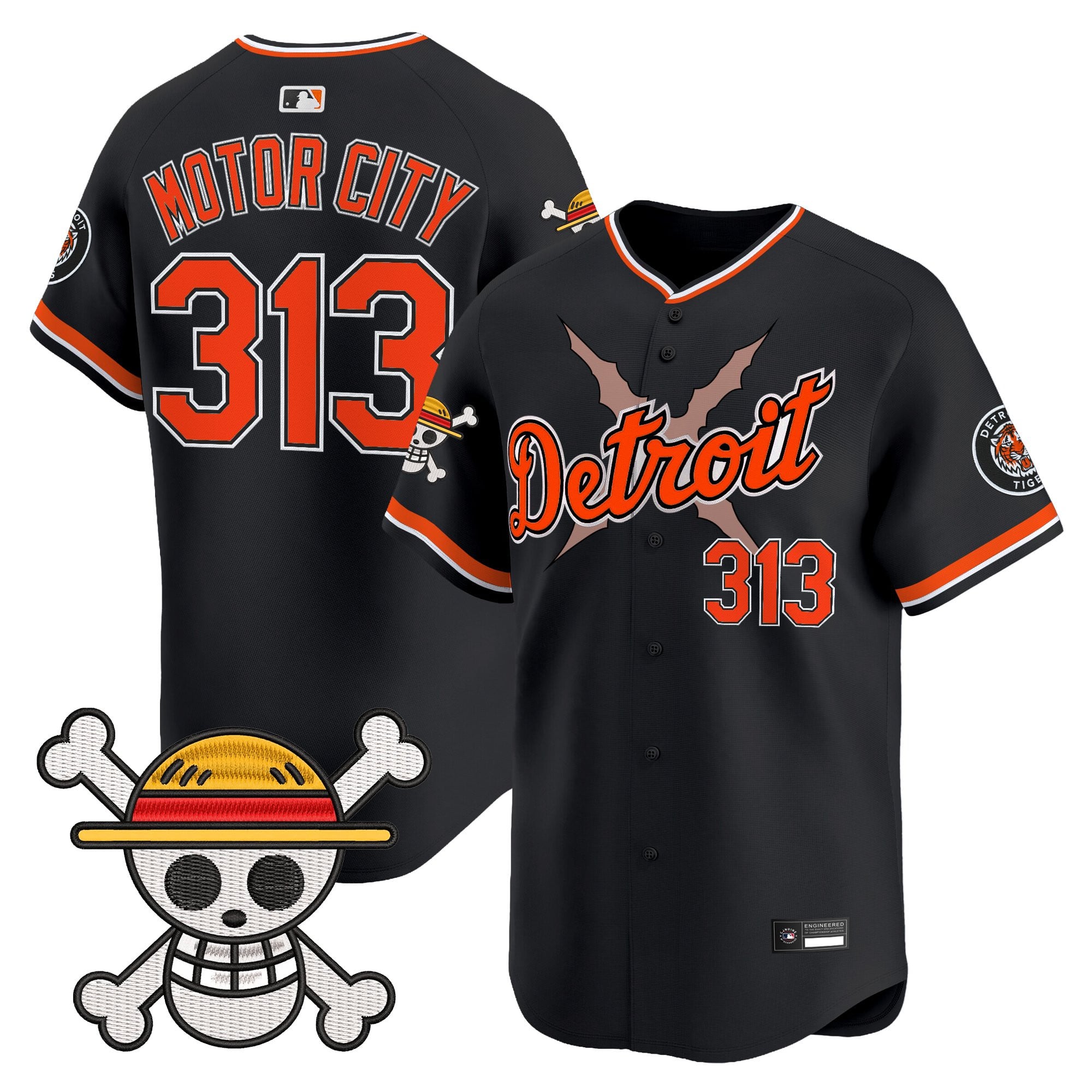 Men's Detroit Tigers x One Piece Vapor Premier Limited Jersey - Stitched
