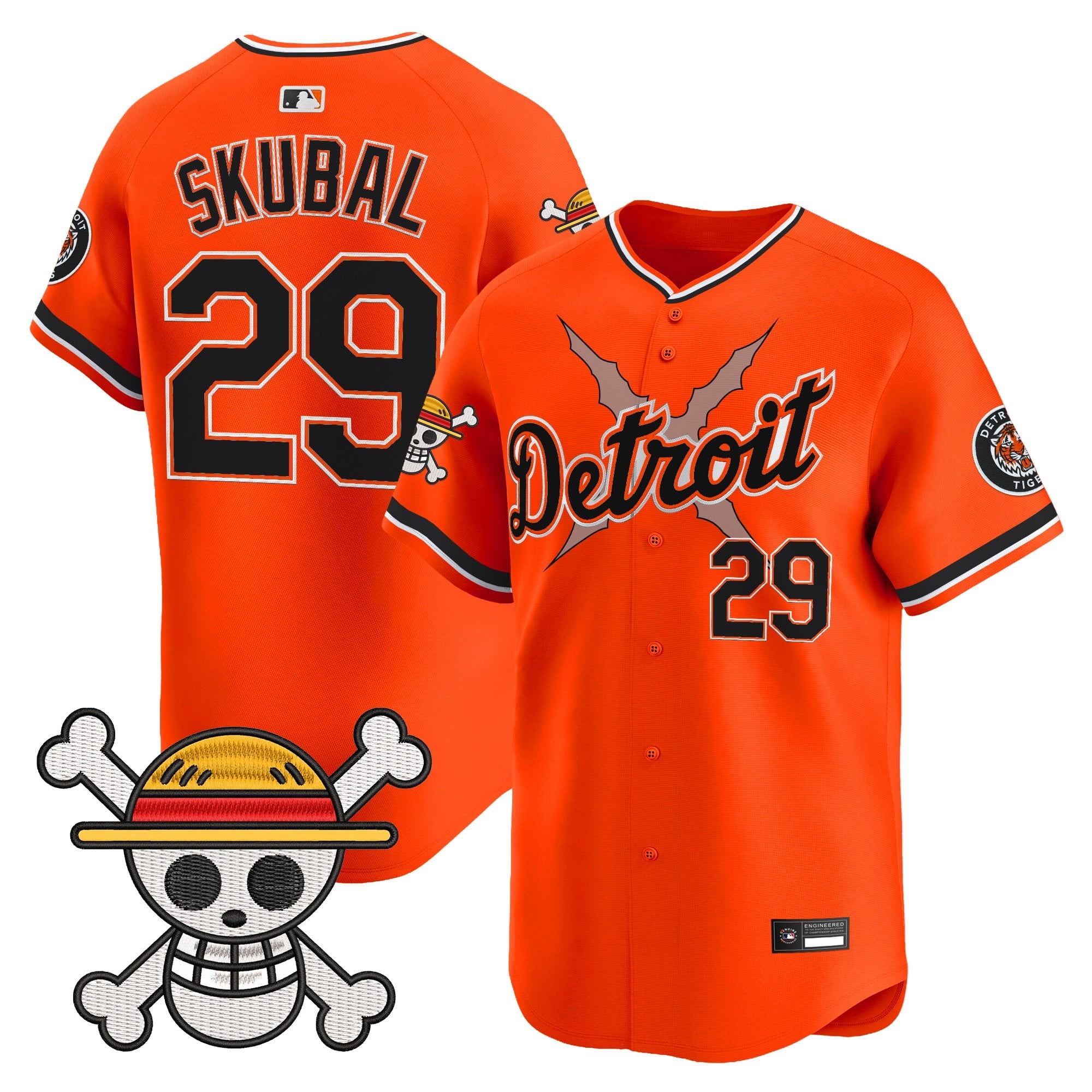 Men's Detroit Tigers x One Piece Vapor Premier Limited Jersey - Stitched