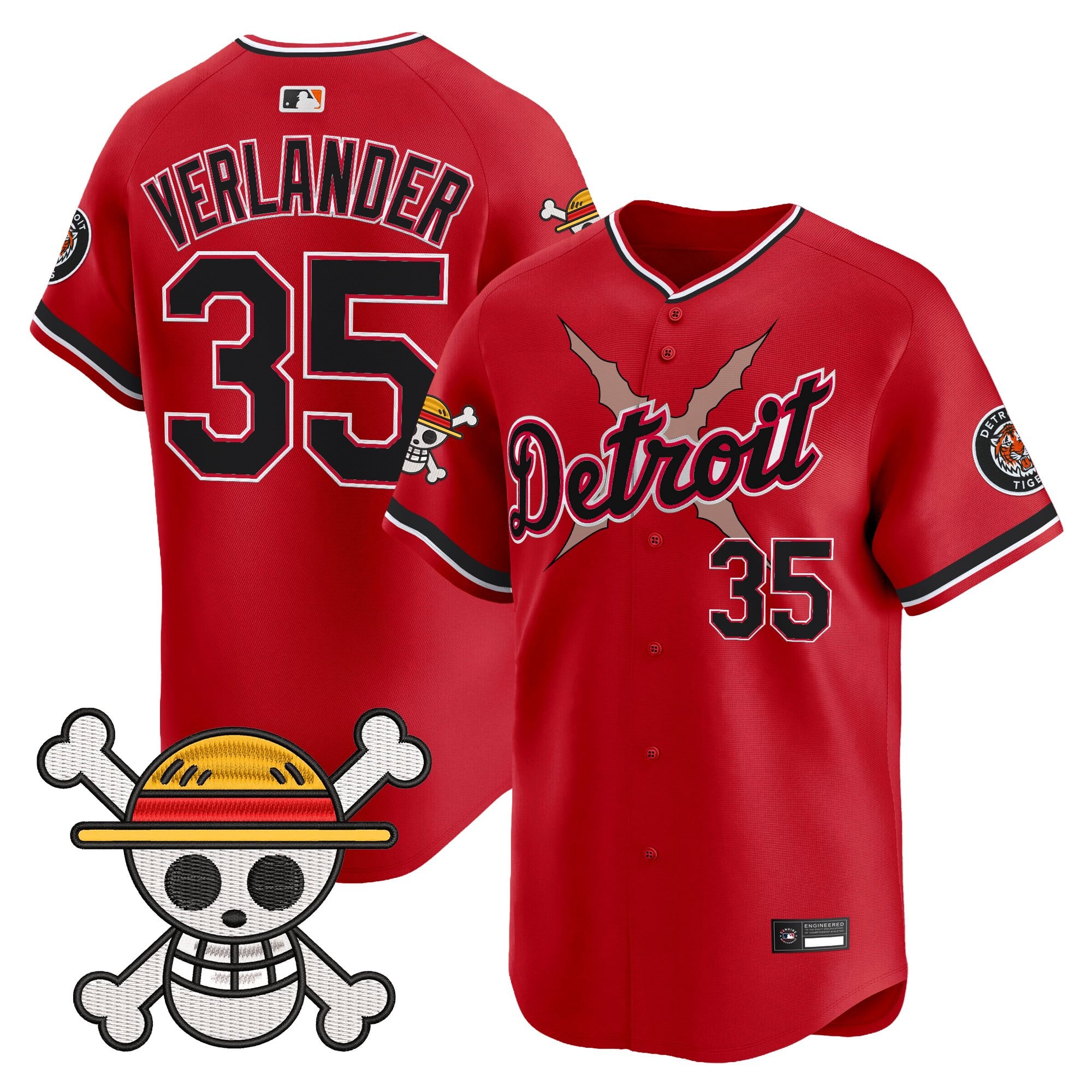 Men's Detroit Tigers x One Piece Vapor Premier Limited Jersey - Stitched