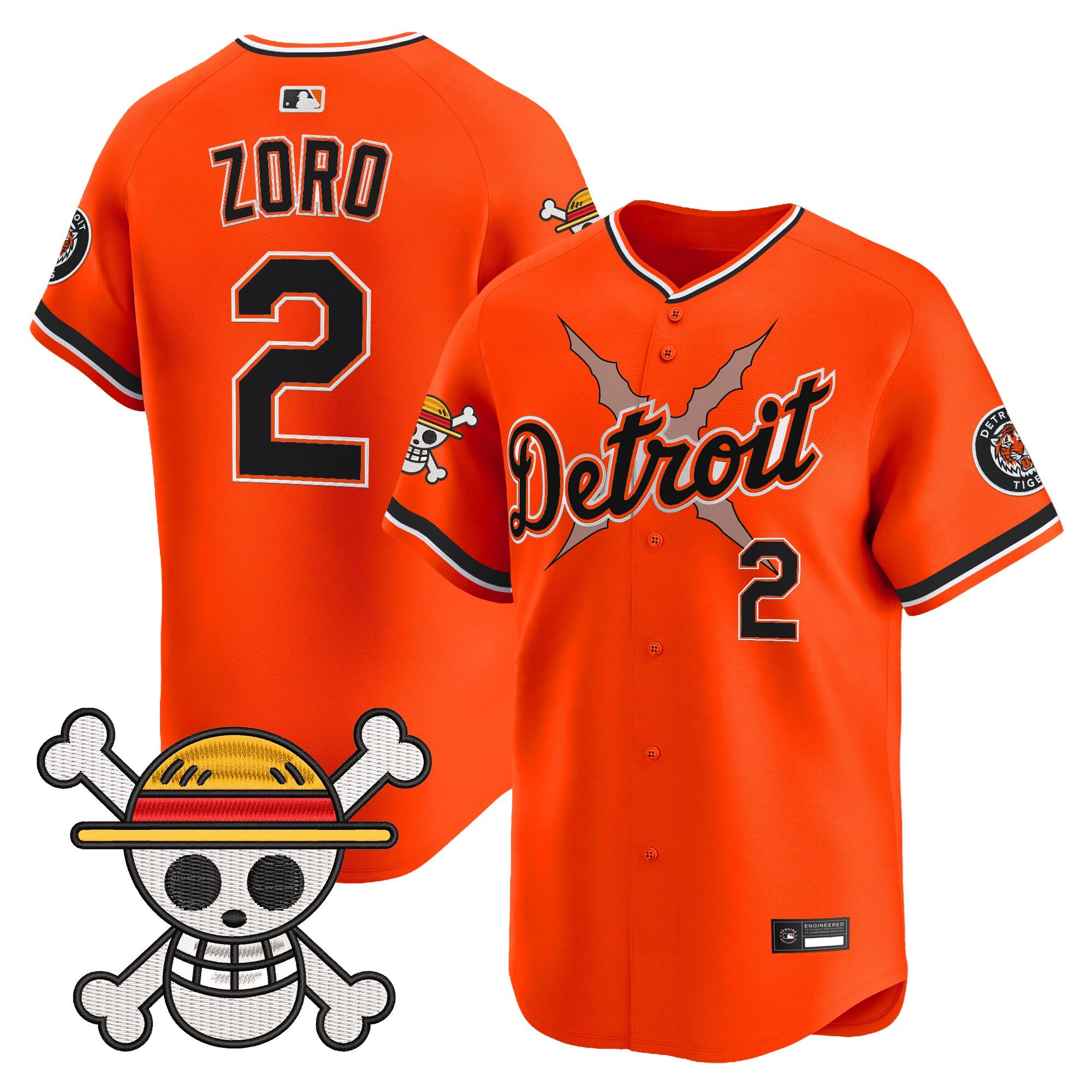 Men's Detroit Tigers x One Piece Vapor Premier Limited Jersey - Stitched