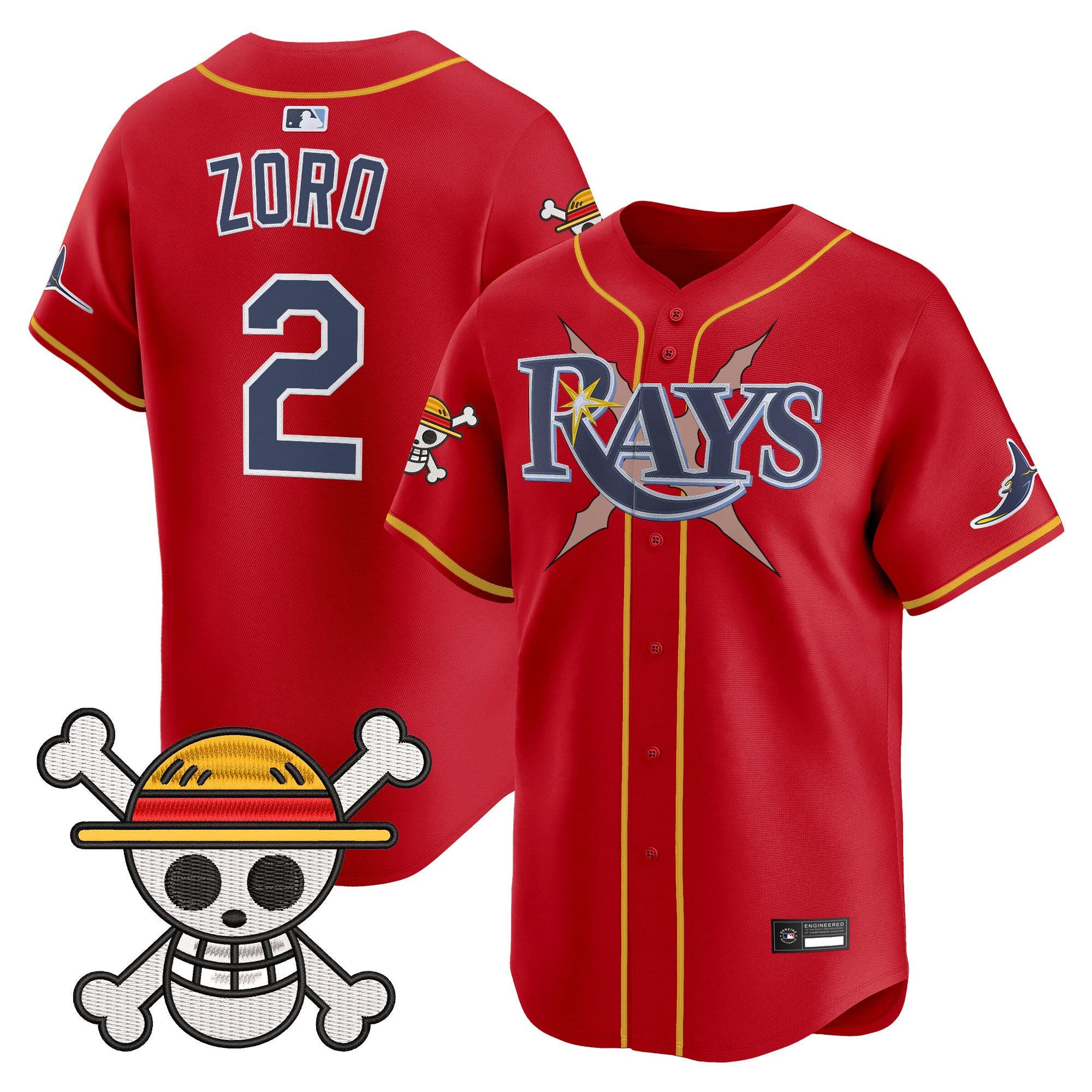 Men's Tampa Bay Rays x One Piece Vapor Premier Limited Jersey - Stitched