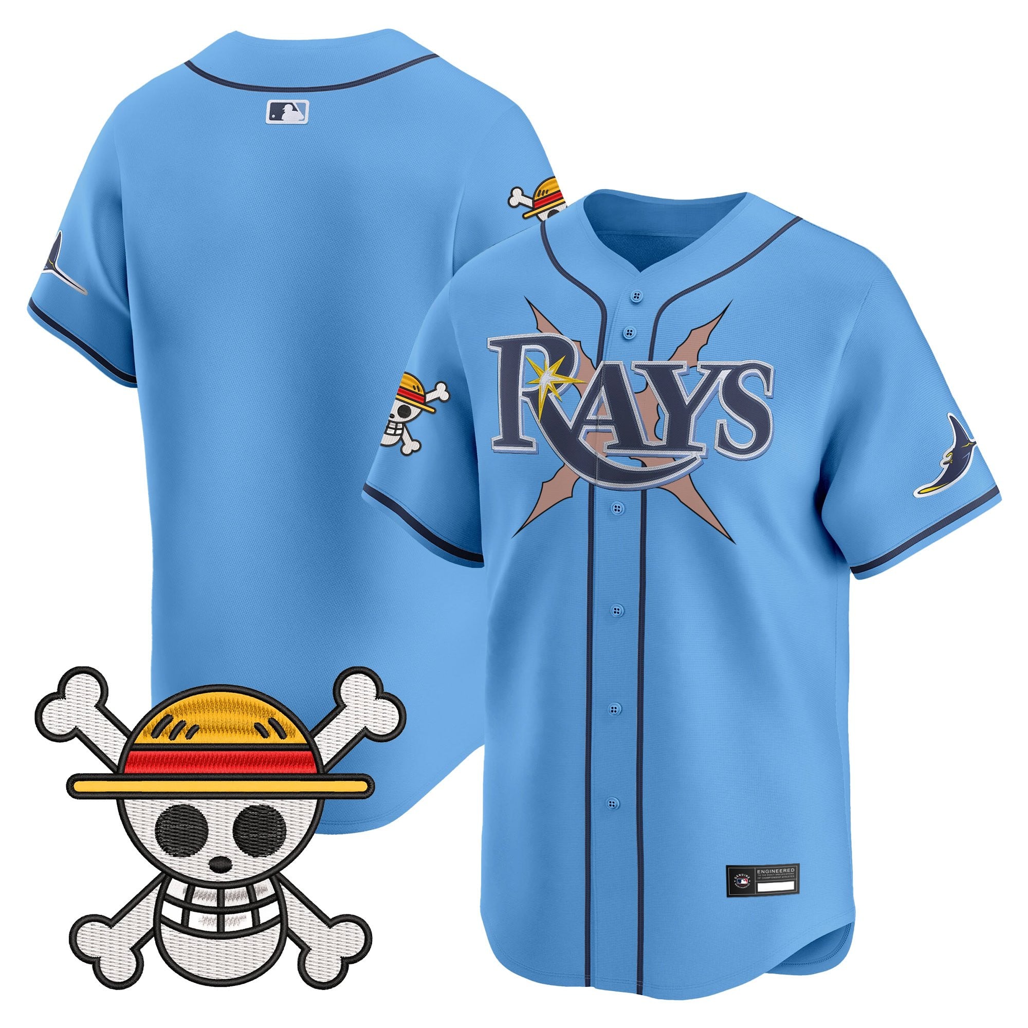 Men's Tampa Bay Rays x One Piece Vapor Premier Limited Jersey - Stitched