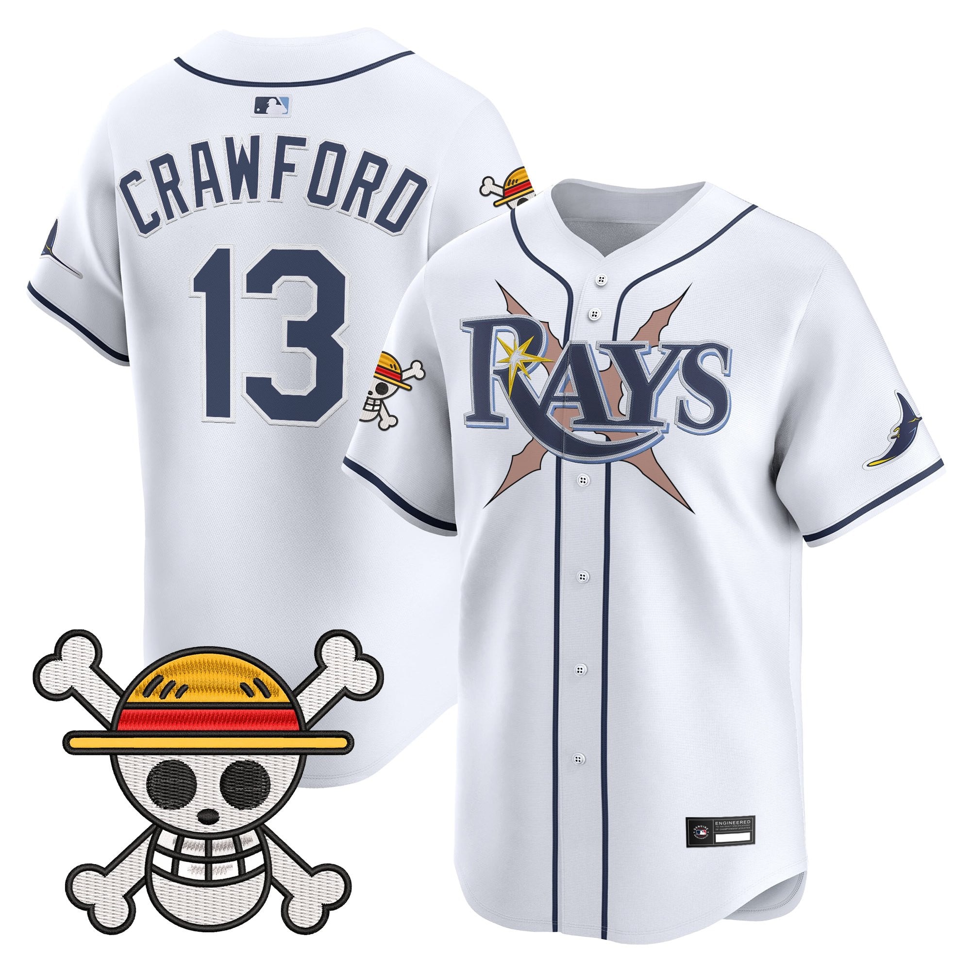 Men's Tampa Bay Rays x One Piece Vapor Premier Limited Jersey - Stitched
