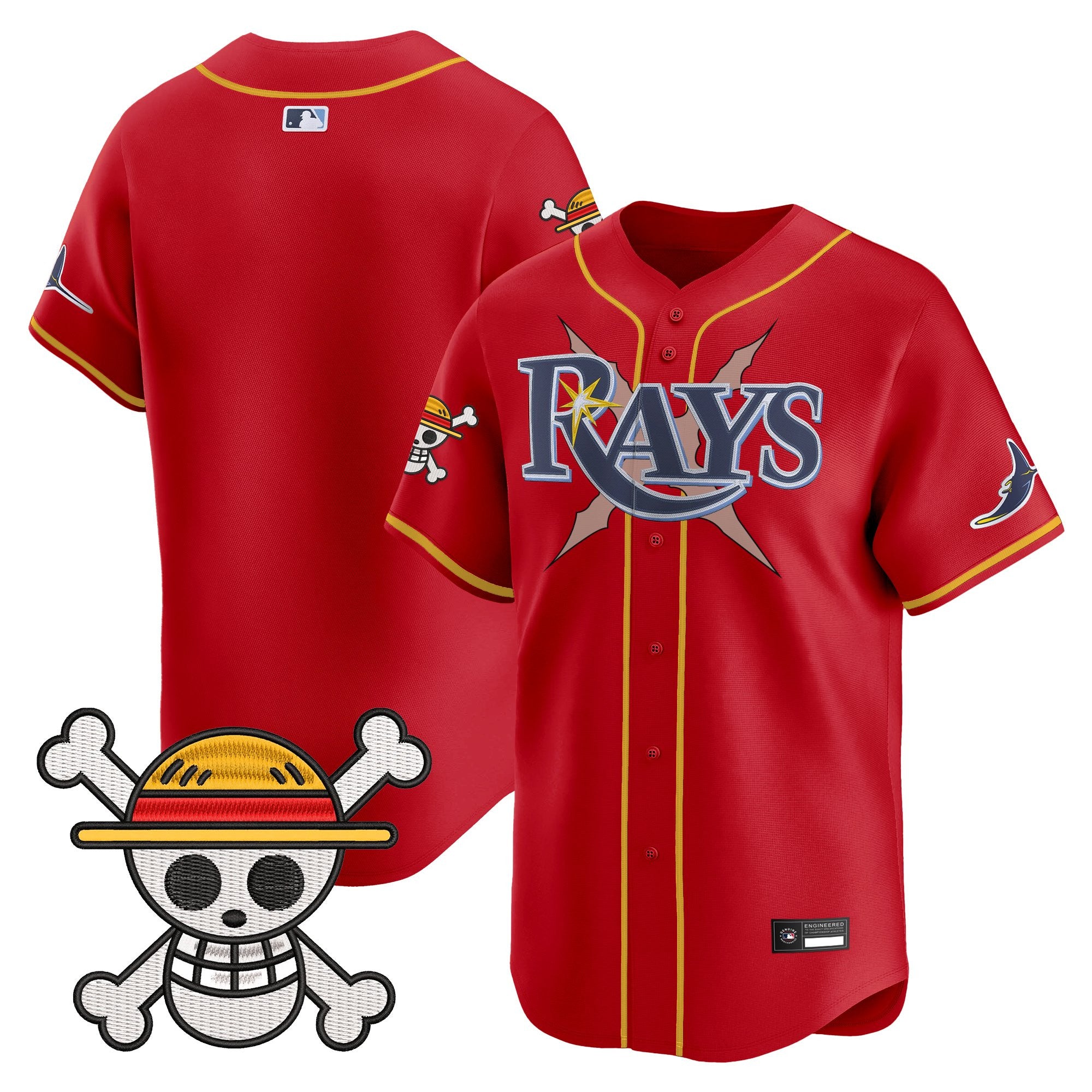 Men's Tampa Bay Rays x One Piece Vapor Premier Limited Jersey - Stitched
