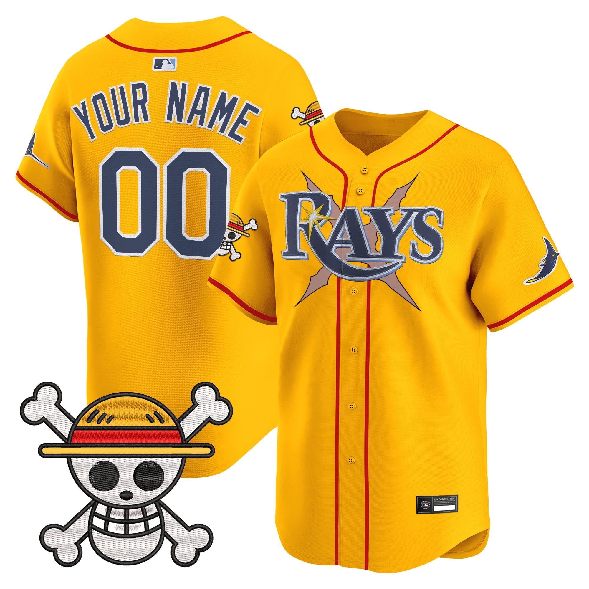 Tampa Bay Rays x One Piece Vapor Premier Limited Custom Jersey - Stitched