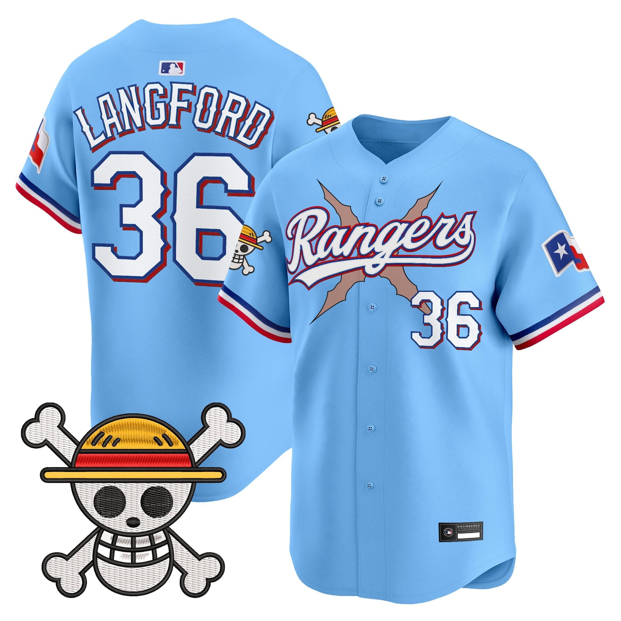 Men's Texas Rangers x One Piece Vapor Premier Limited Jersey - Stitched