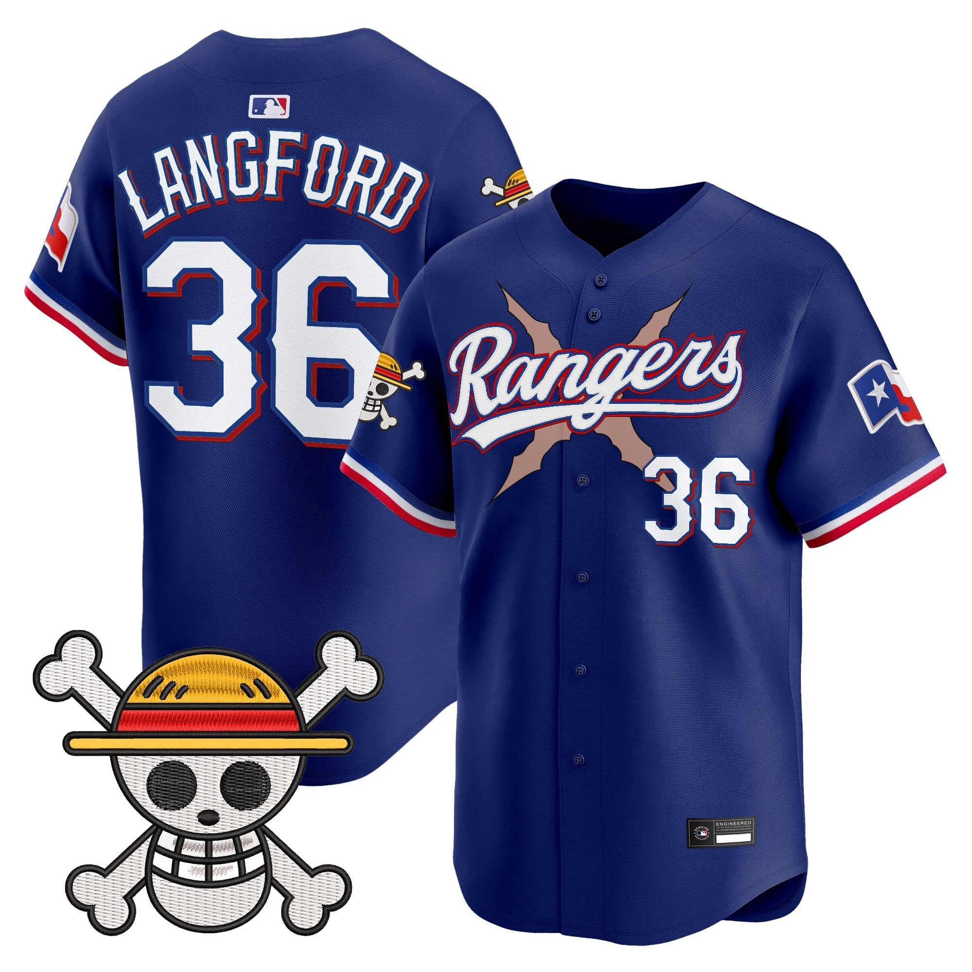 Men's Texas Rangers x One Piece Vapor Premier Limited Jersey - Stitched