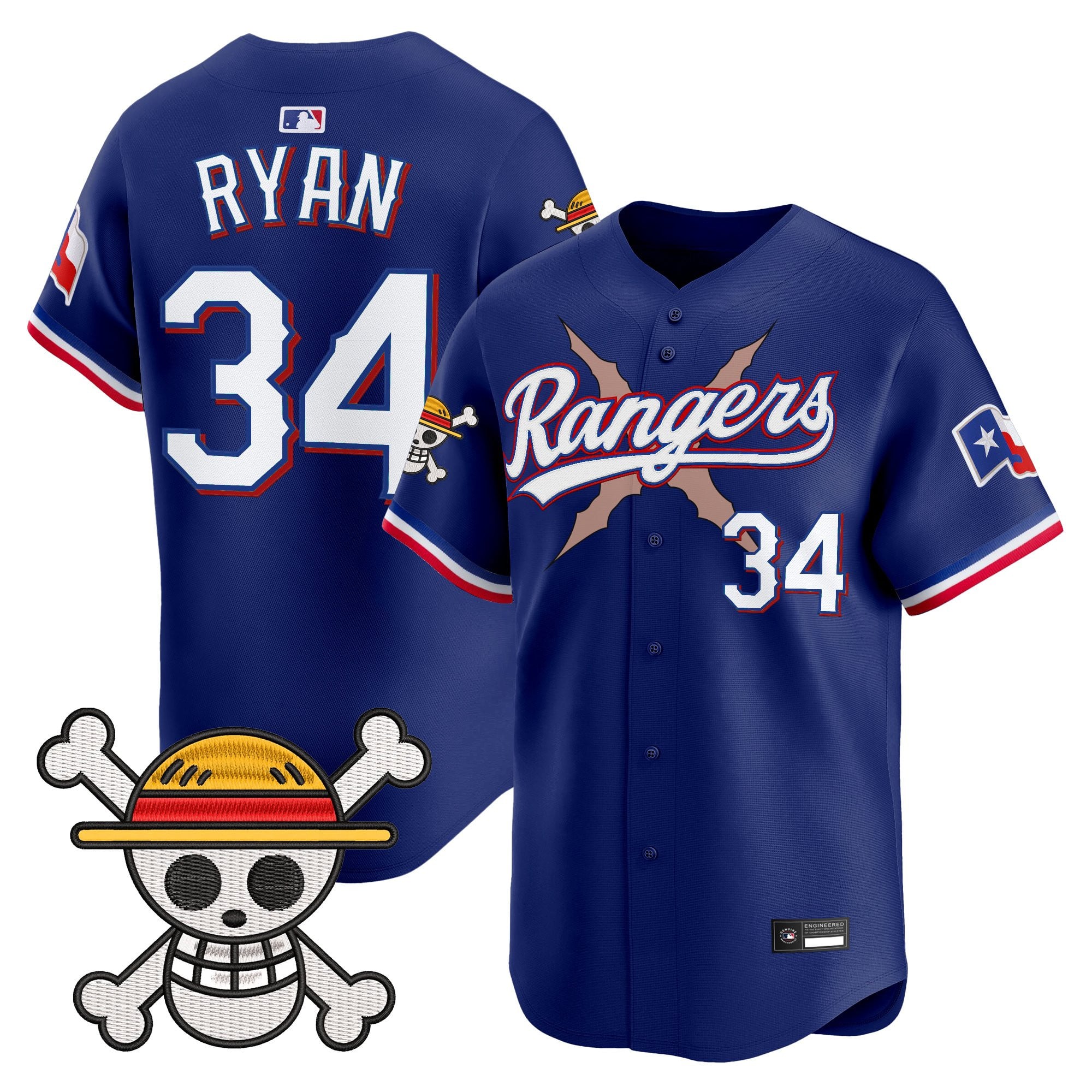 Men's Texas Rangers x One Piece Vapor Premier Limited Jersey - Stitched