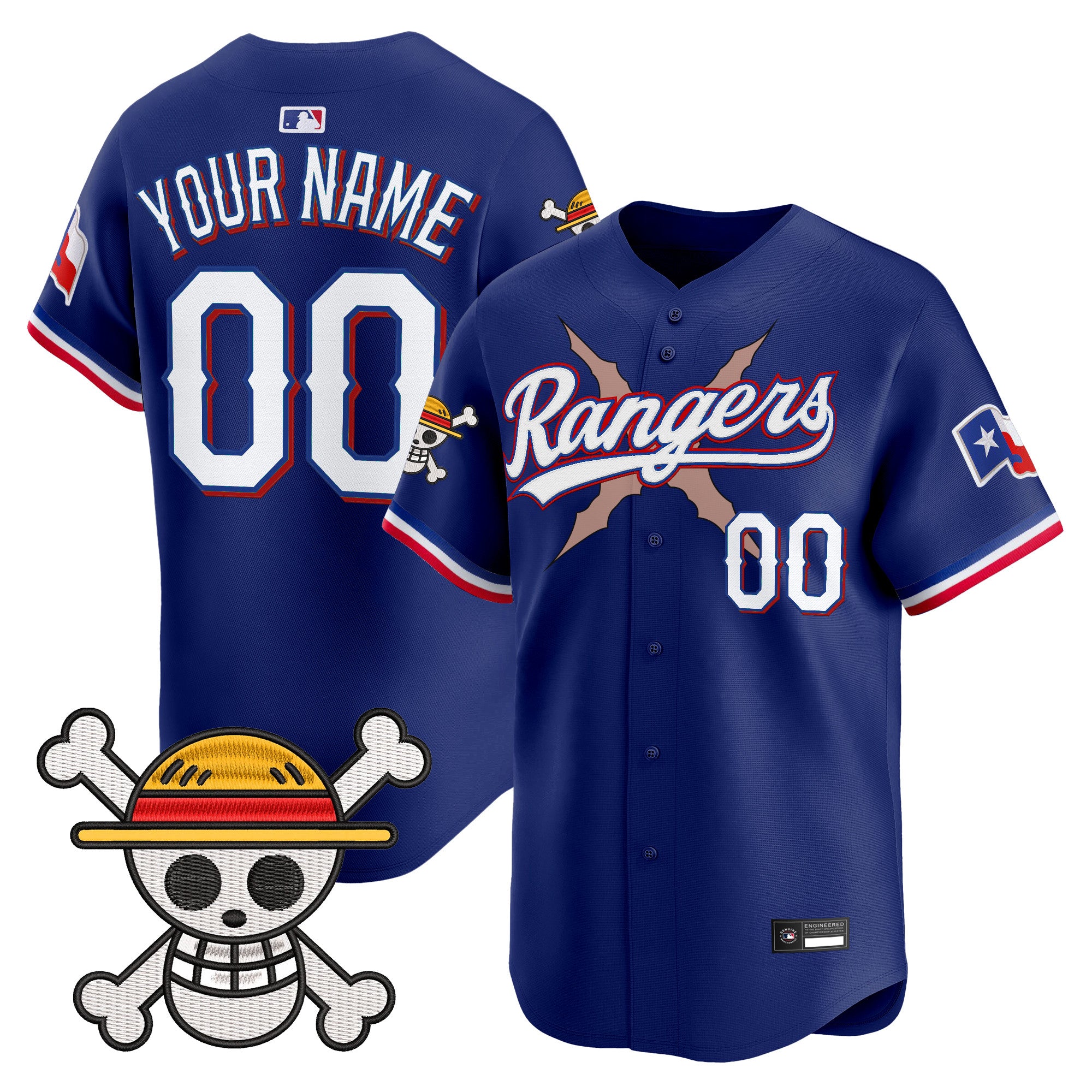 Texas Rangers x One Piece Vapor Premier Limited Custom Jersey - Stitched