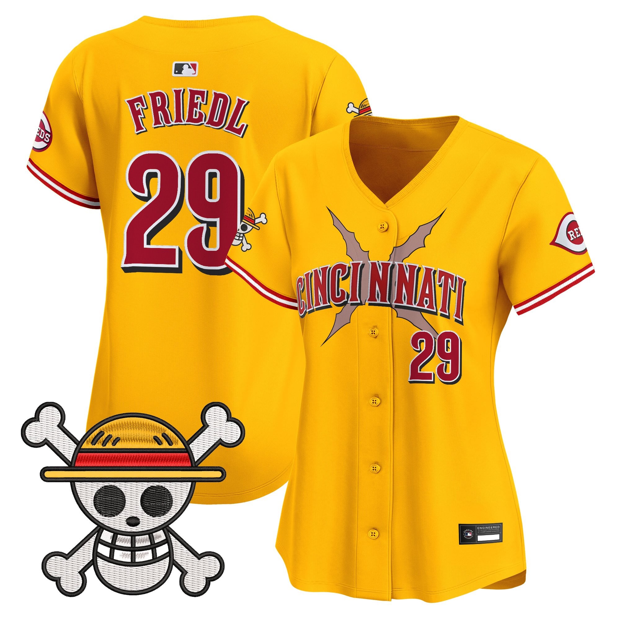 Women's Cincinnati Reds x One Piece Vapor Premier Limited Jersey - Stitched