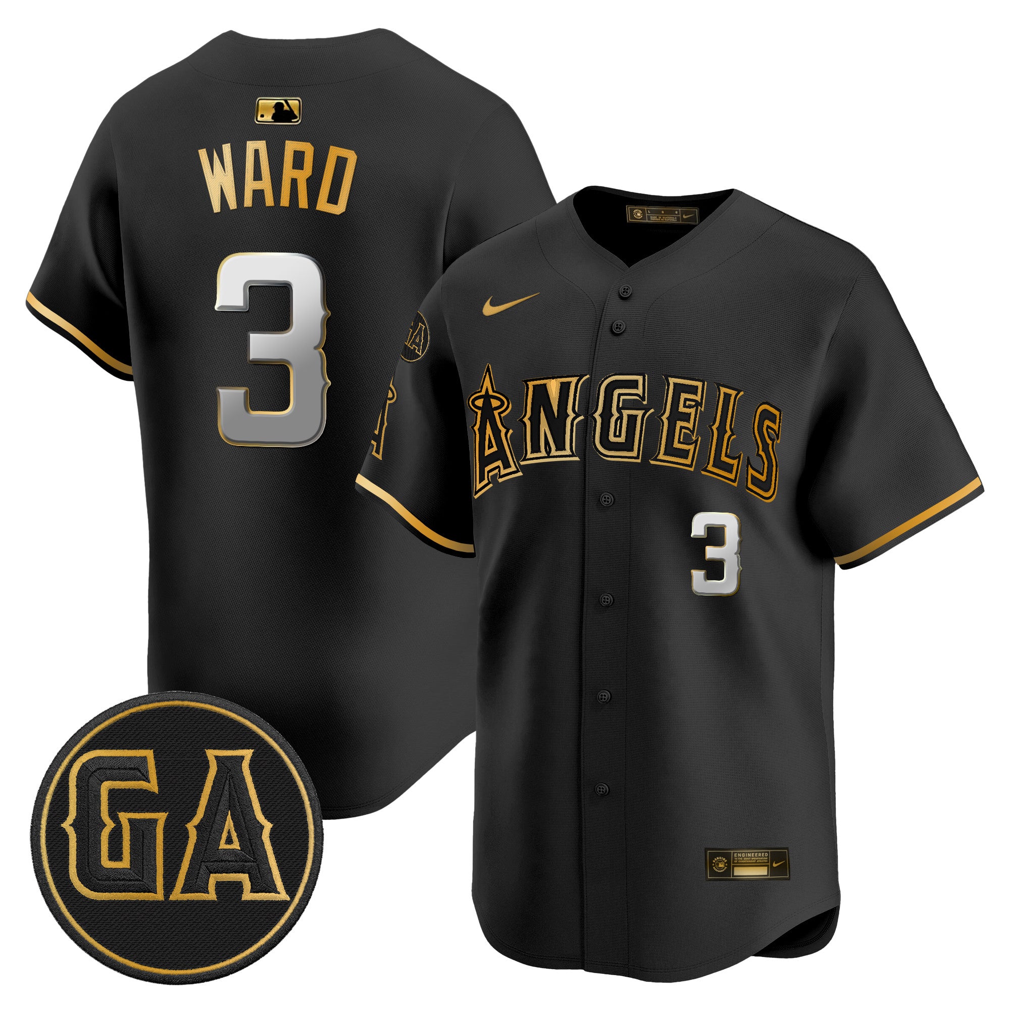 Men's Los Angeles Angels 'Garret Anderson Tribute Patch' Vapor Premier Limited Jersey - All Stitched