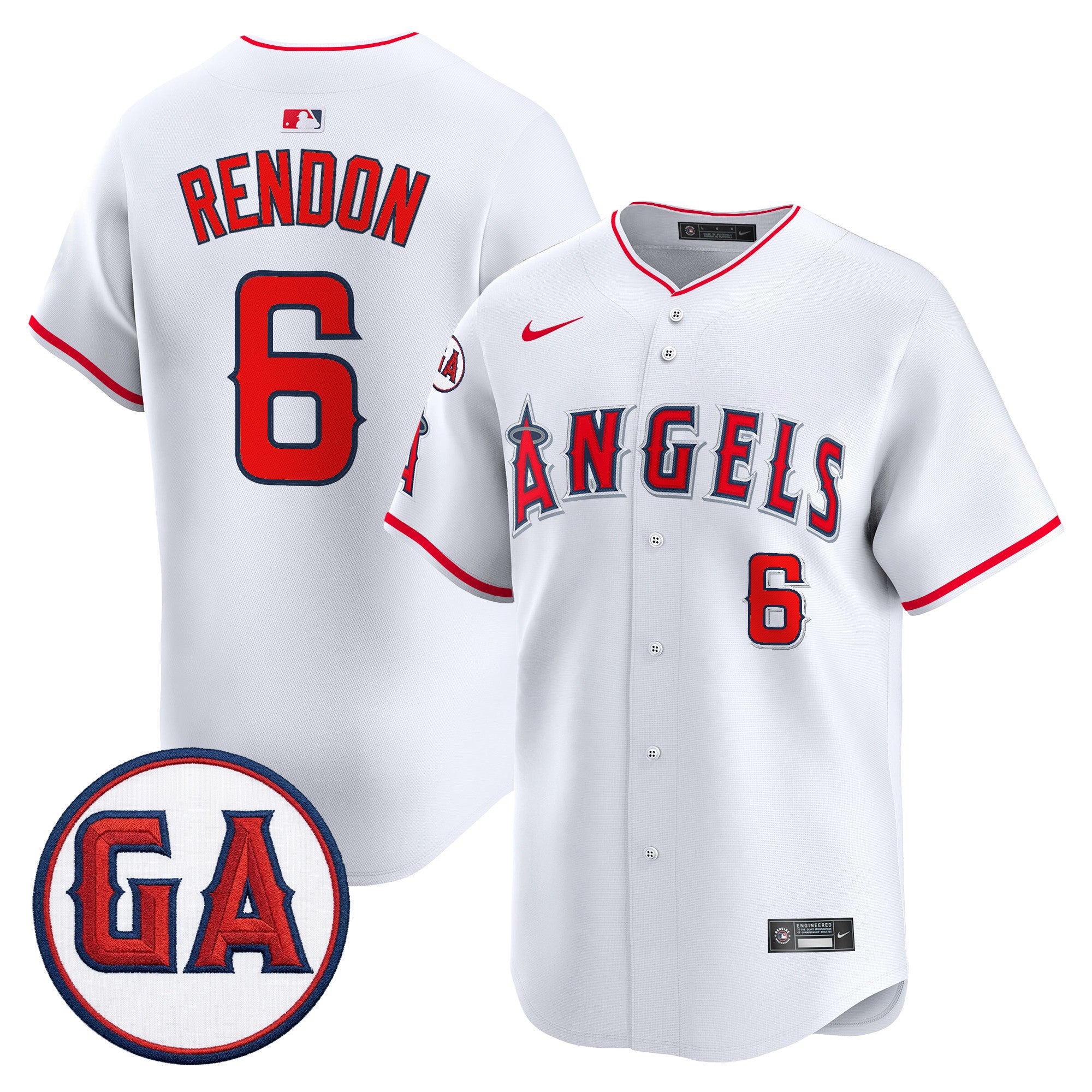Men's Los Angeles Angels 'Garret Anderson Tribute Patch' Vapor Premier Limited Jersey - All Stitched