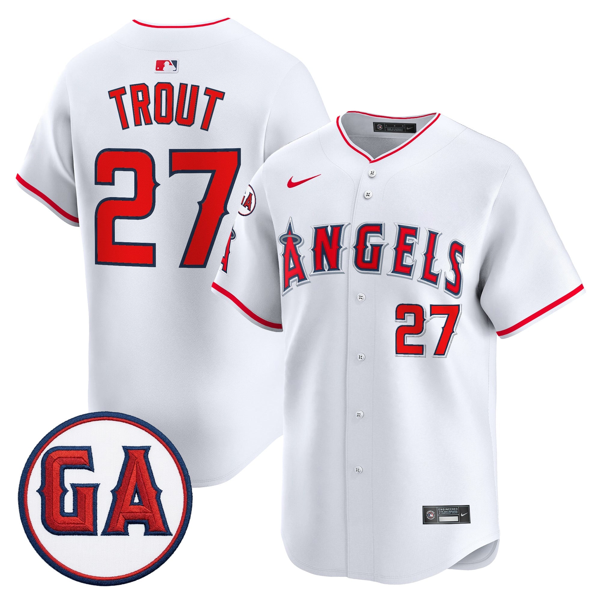 Men's Los Angeles Angels 'Garret Anderson Tribute Patch' Vapor Premier Limited Jersey - All Stitched