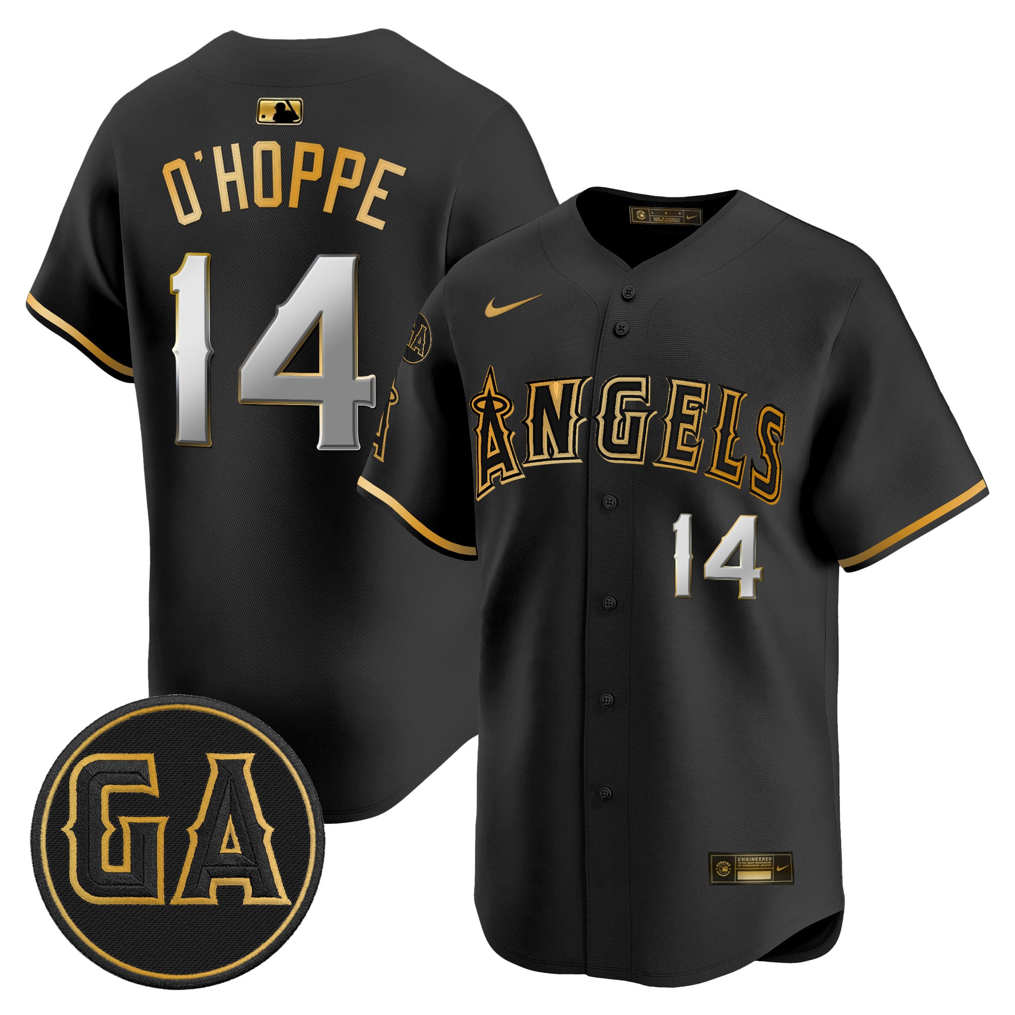Men's Los Angeles Angels 'Garret Anderson Tribute Patch' Vapor Premier Limited Jersey - All Stitched