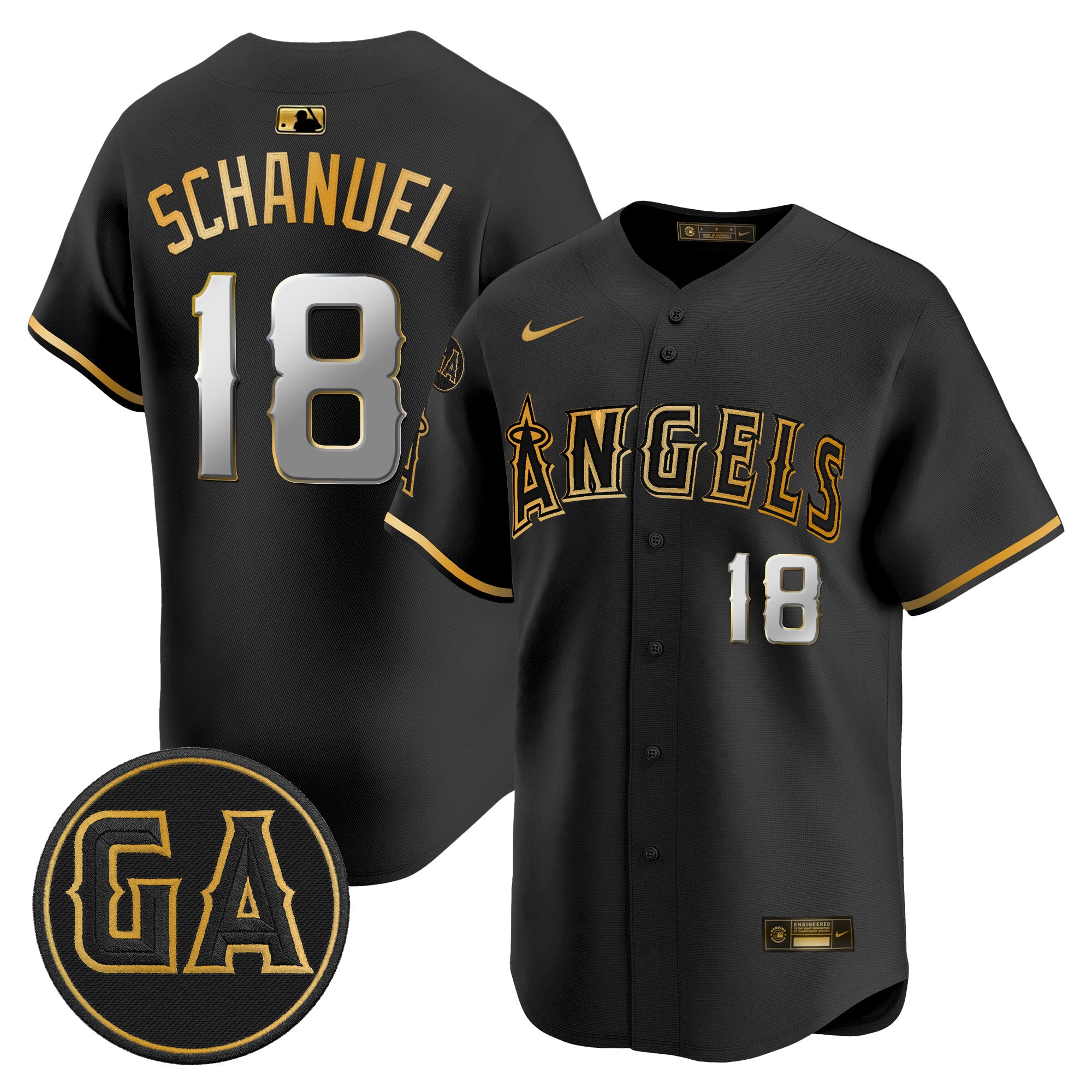 Men's Los Angeles Angels 'Garret Anderson Tribute Patch' Vapor Premier Limited Jersey - All Stitched