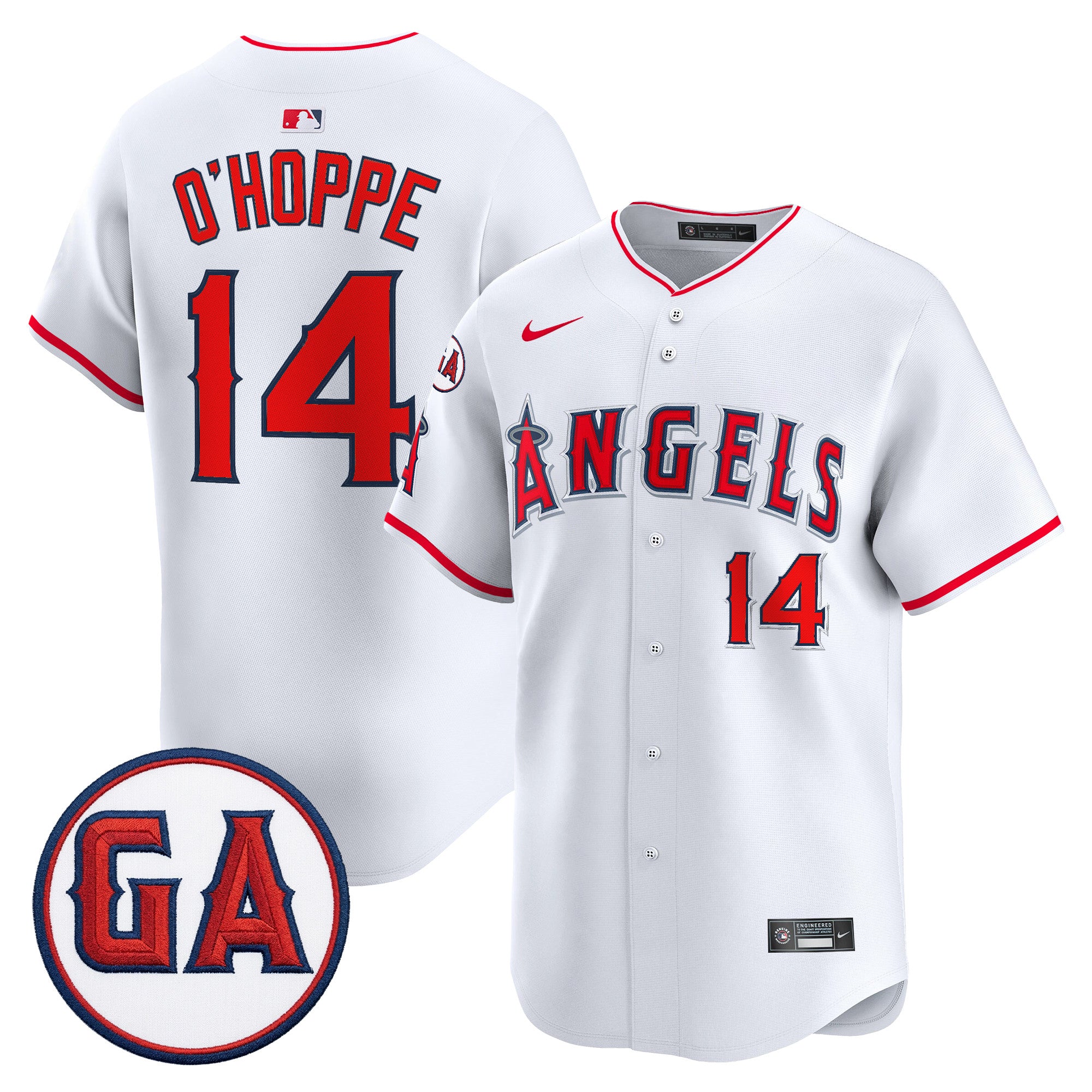 Men's Los Angeles Angels 'Garret Anderson Tribute Patch' Vapor Premier Limited Jersey - All Stitched