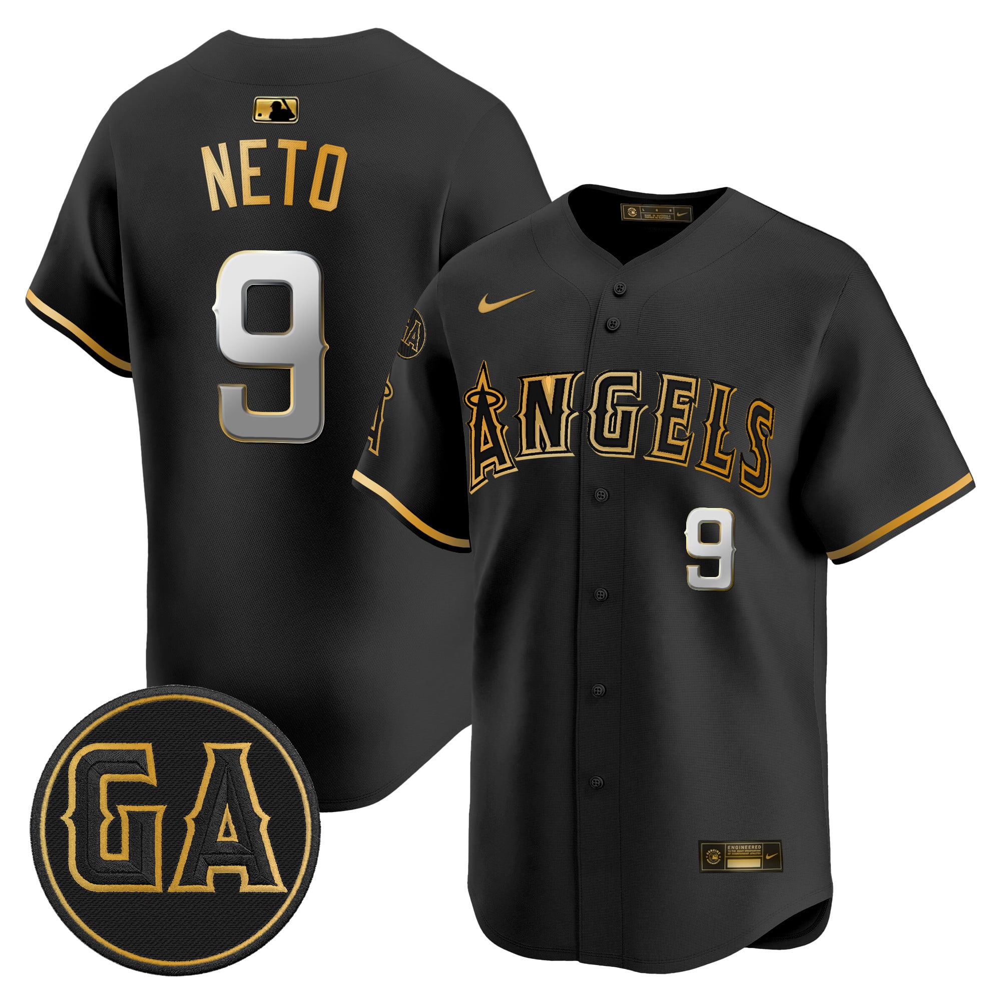Men's Los Angeles Angels 'Garret Anderson Tribute Patch' Vapor Premier Limited Jersey - All Stitched