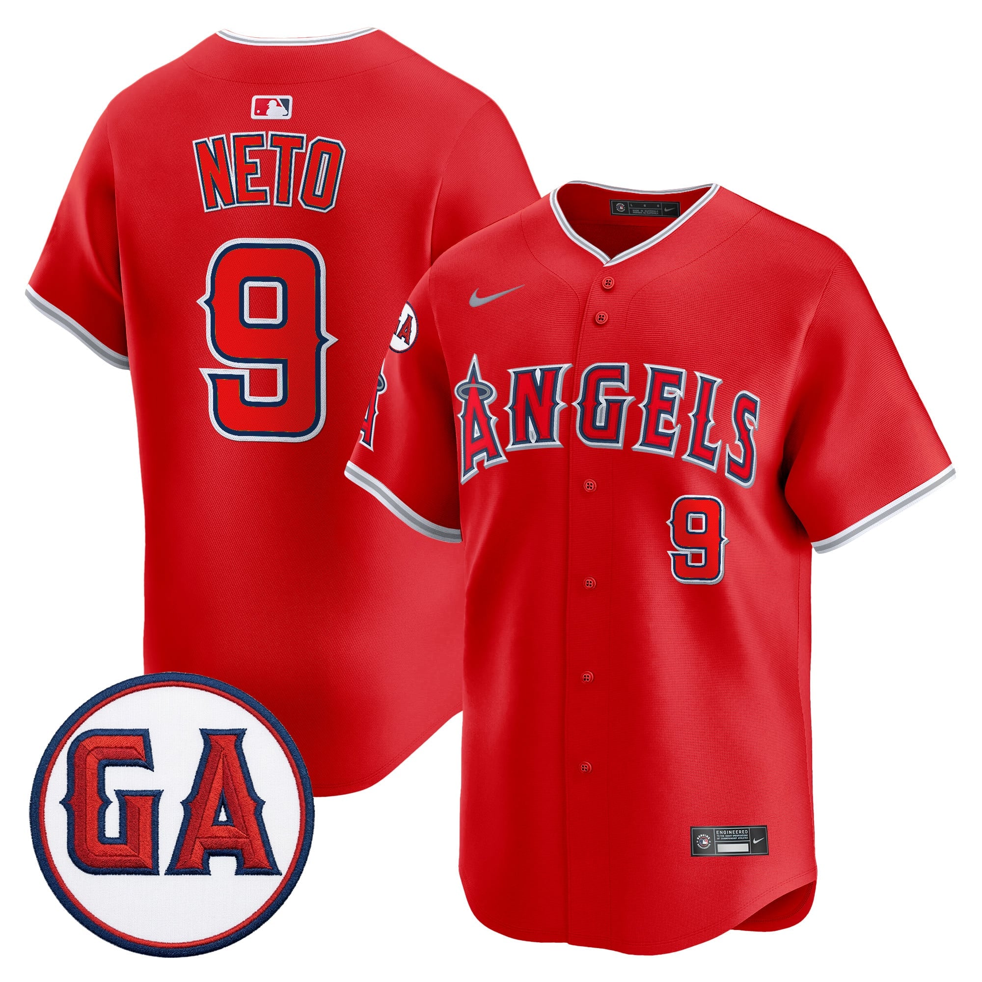 Men's Los Angeles Angels 'Garret Anderson Tribute Patch' Vapor Premier Limited Jersey - All Stitched