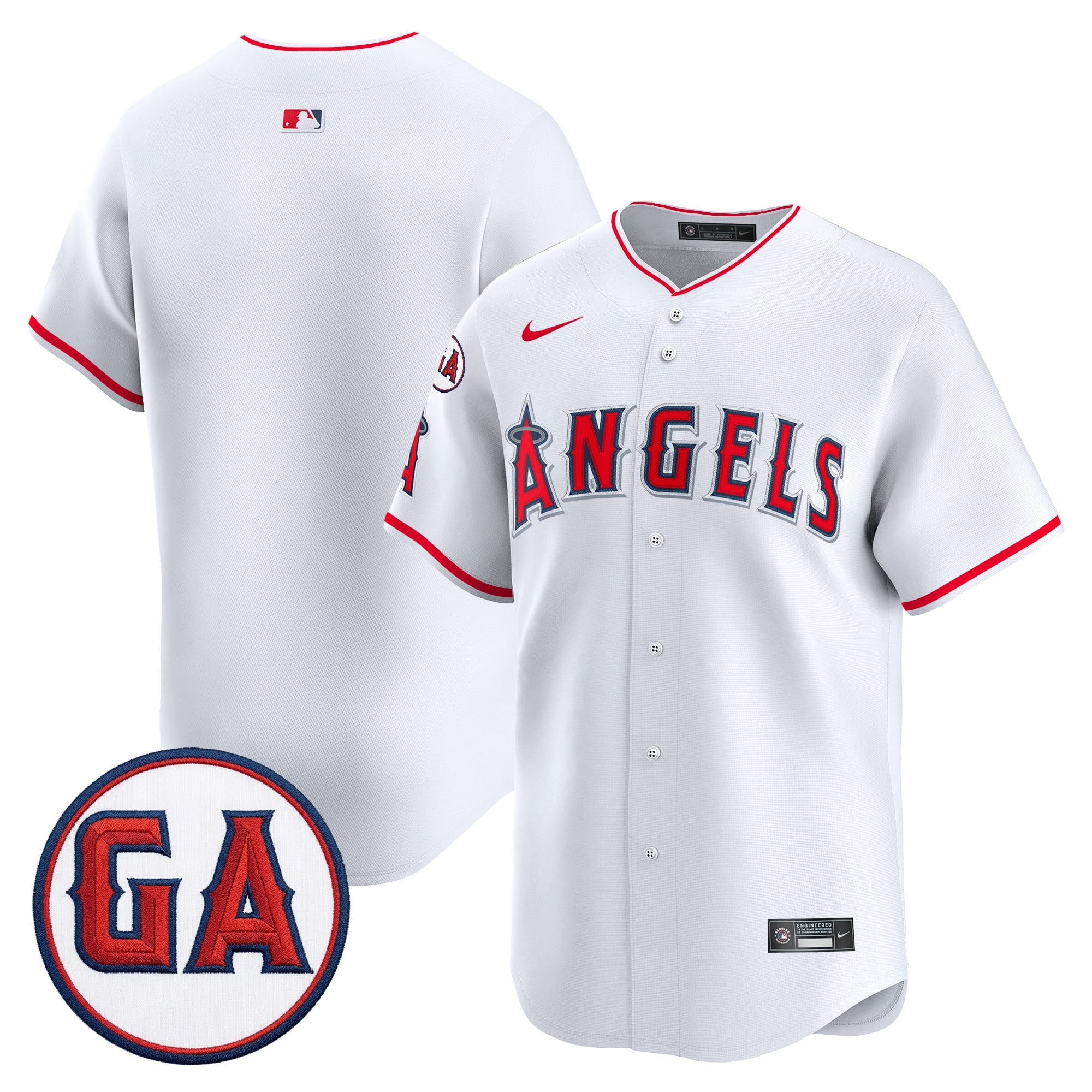 Men's Los Angeles Angels 'Garret Anderson Tribute Patch' Vapor Premier Limited Jersey - All Stitched