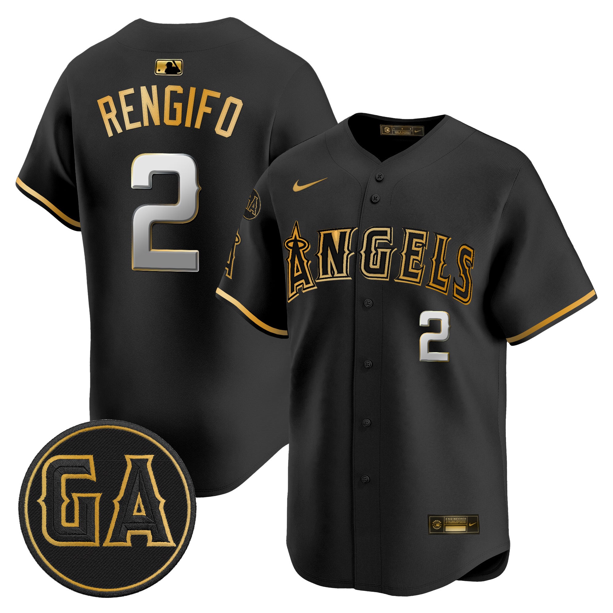 Men's Los Angeles Angels 'Garret Anderson Tribute Patch' Vapor Premier Limited Jersey - All Stitched