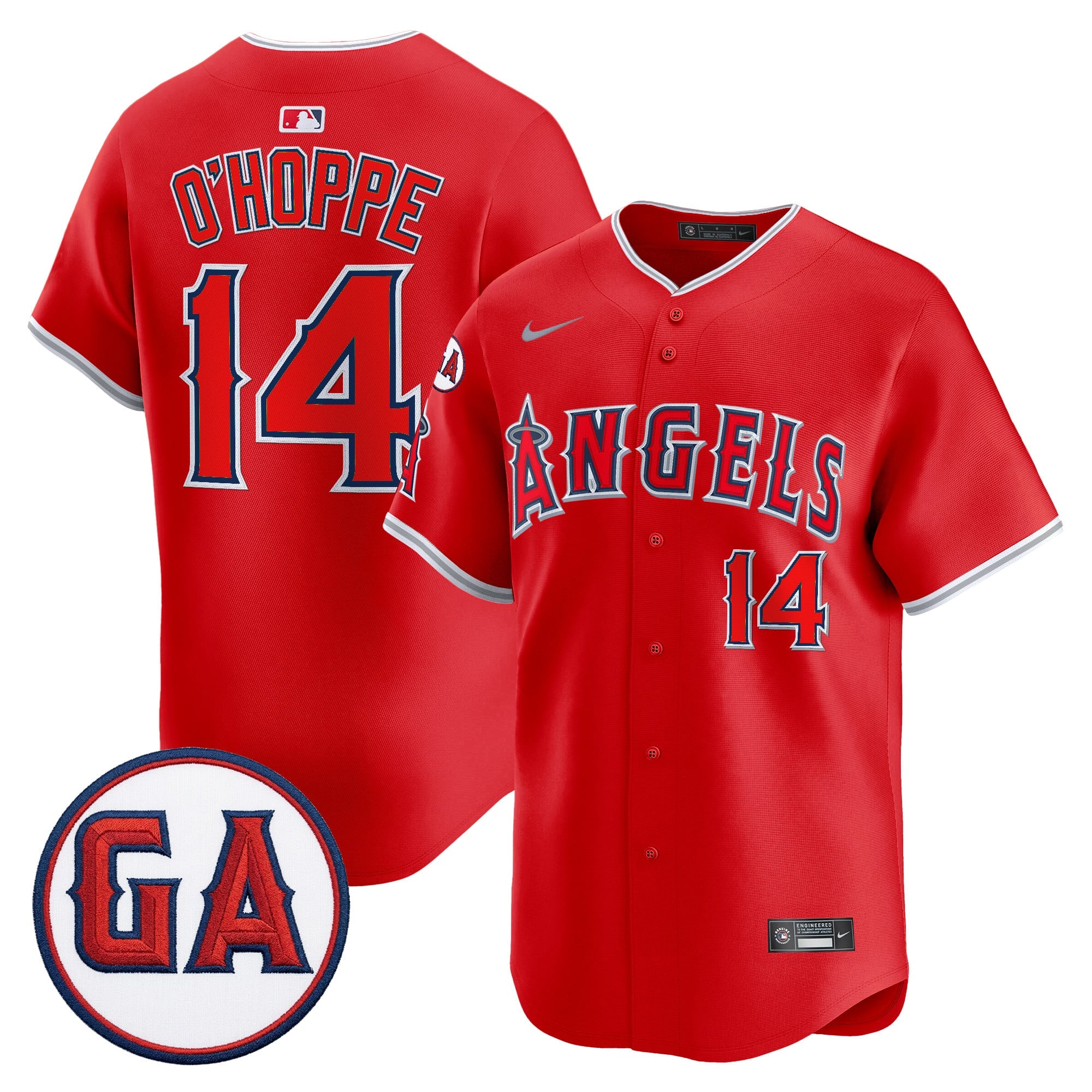 Men's Los Angeles Angels 'Garret Anderson Tribute Patch' Vapor Premier Limited Jersey - All Stitched