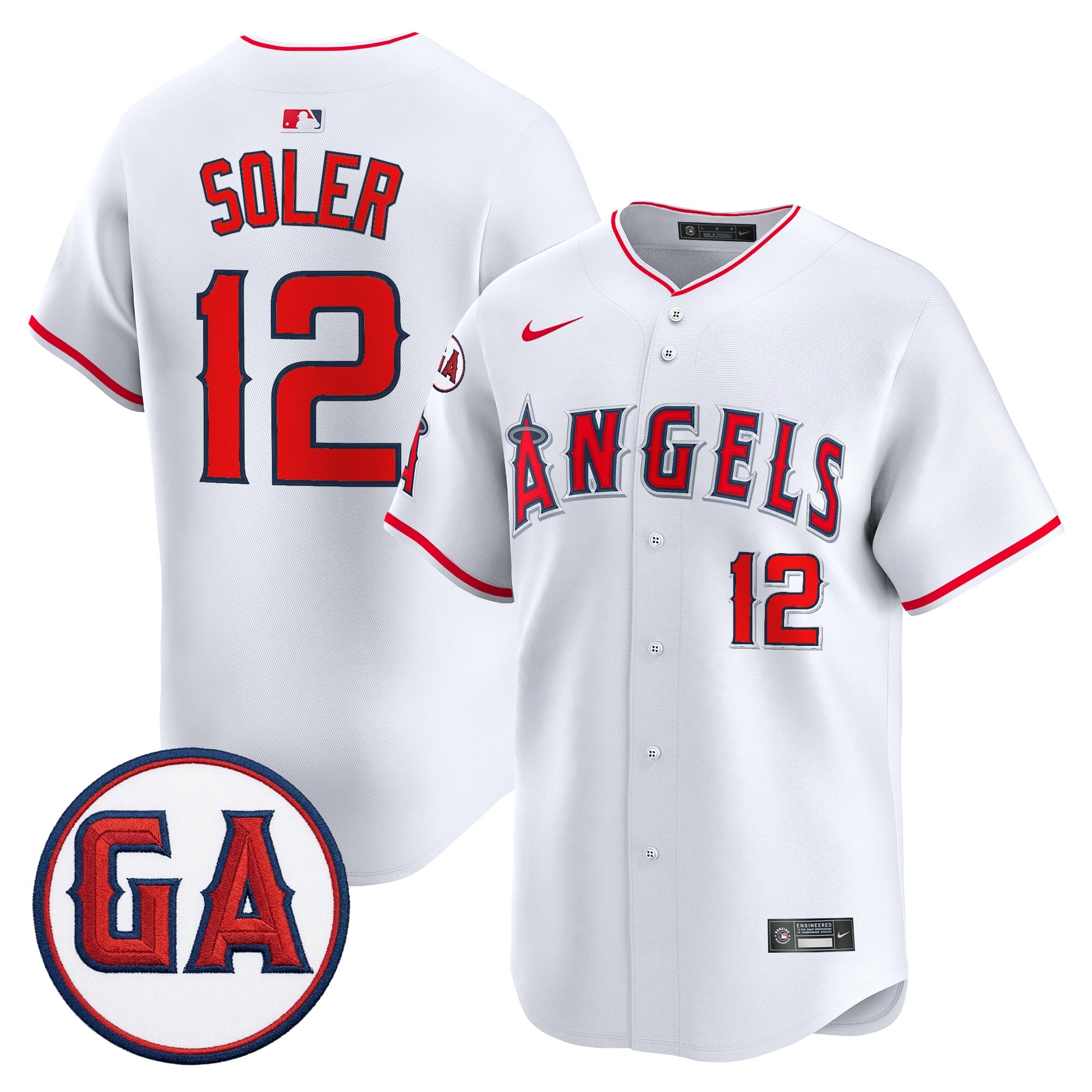 Men's Los Angeles Angels 'Garret Anderson Tribute Patch' Vapor Premier Limited Jersey - All Stitched