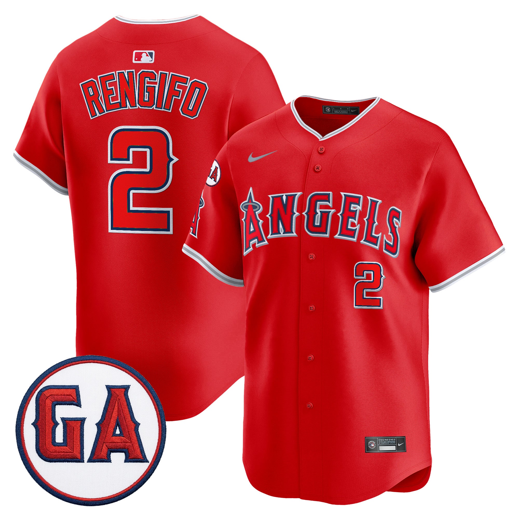 Men's Los Angeles Angels 'Garret Anderson Tribute Patch' Vapor Premier Limited Jersey - All Stitched