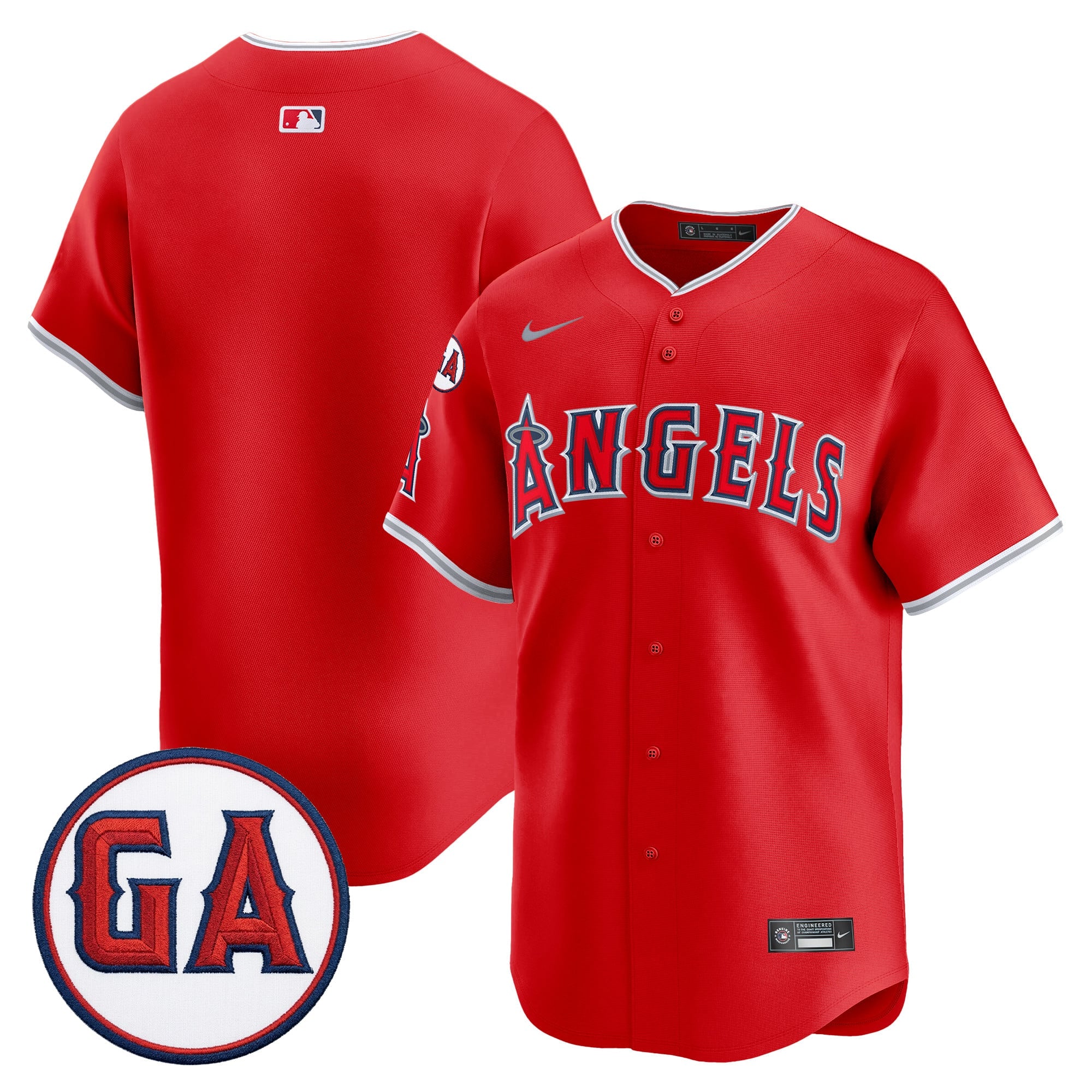 Men's Los Angeles Angels 'Garret Anderson Tribute Patch' Vapor Premier Limited Jersey - All Stitched