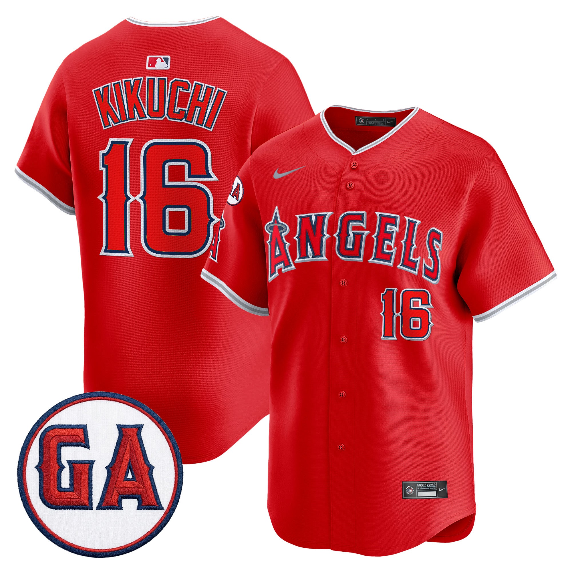 Men's Los Angeles Angels 'Garret Anderson Tribute Patch' Vapor Premier Limited Jersey - All Stitched