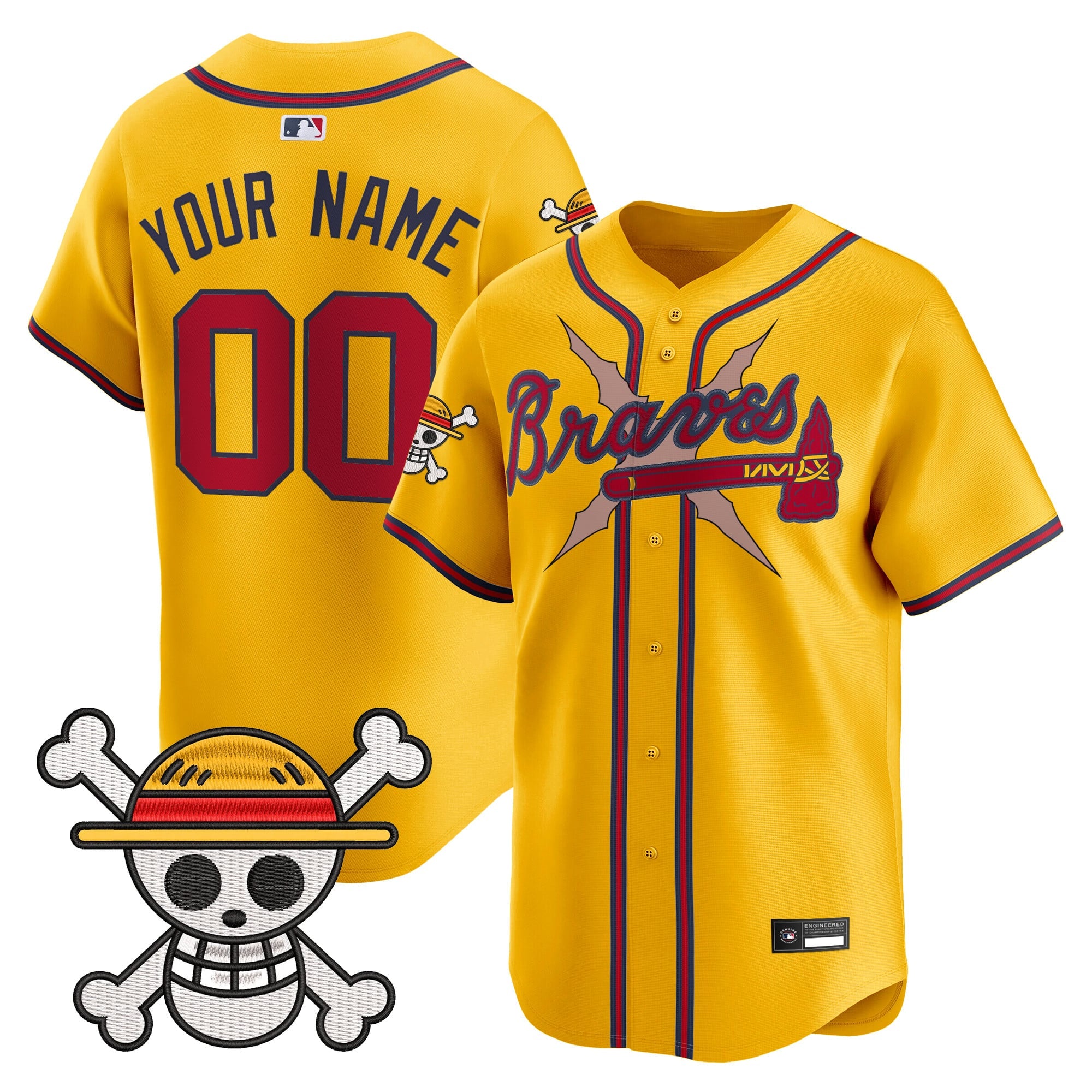 Atlanta Braves x One Piece Vapor Premier Limited Custom Jersey - Stitched