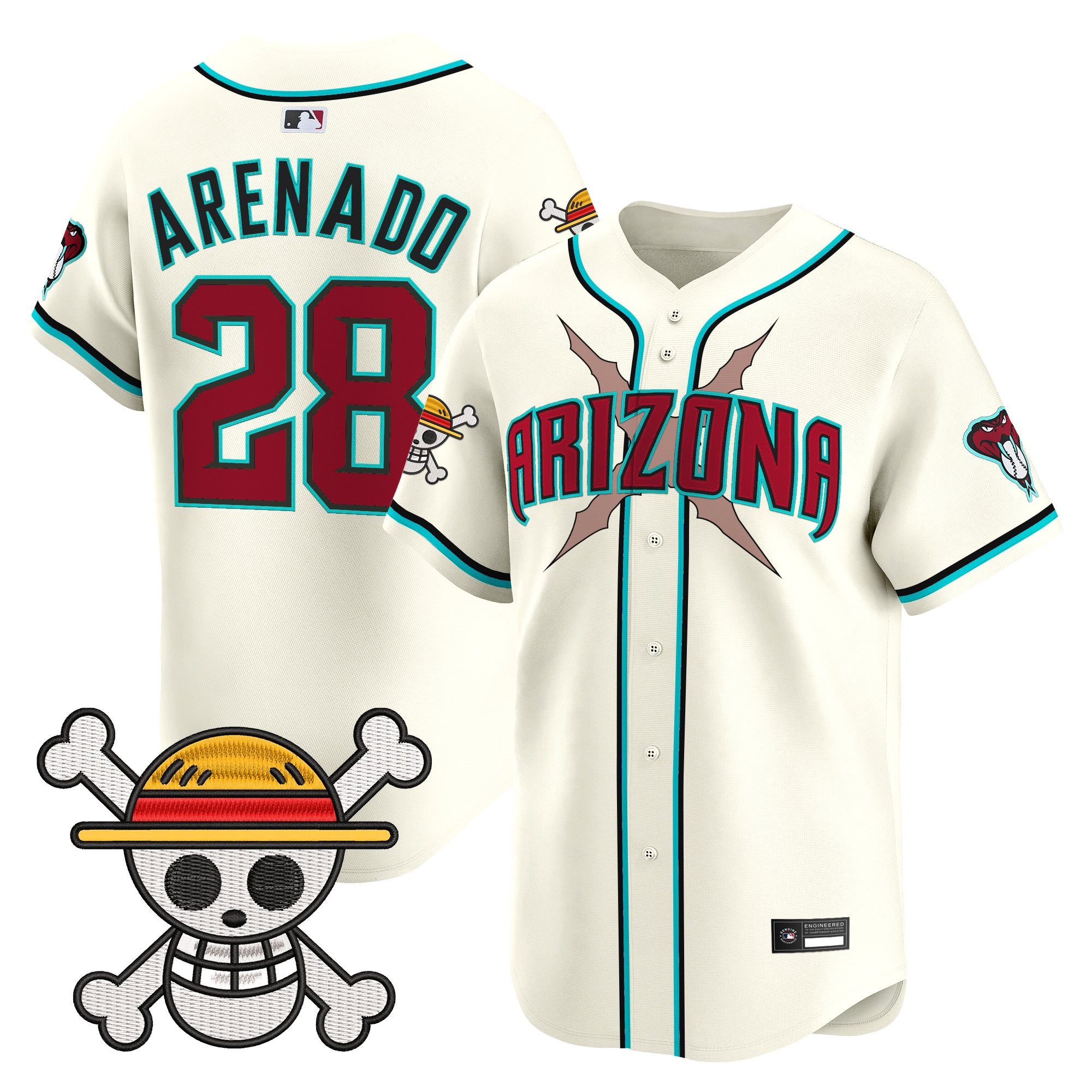 Men's Diamondbacks x One Piece Vapor Premier Limited Jersey - Stitched