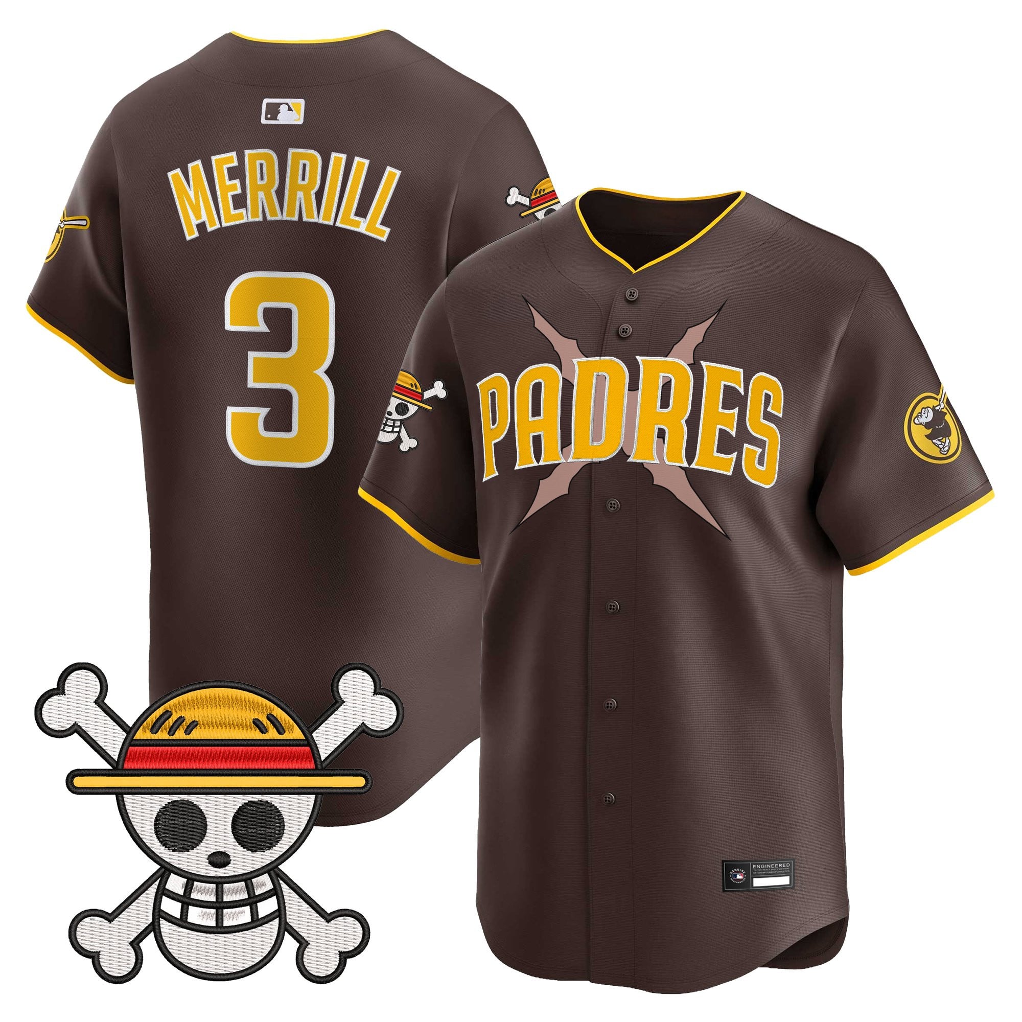 Men's Padres x One Piece Vapor Premier Limited Jersey - Stitched