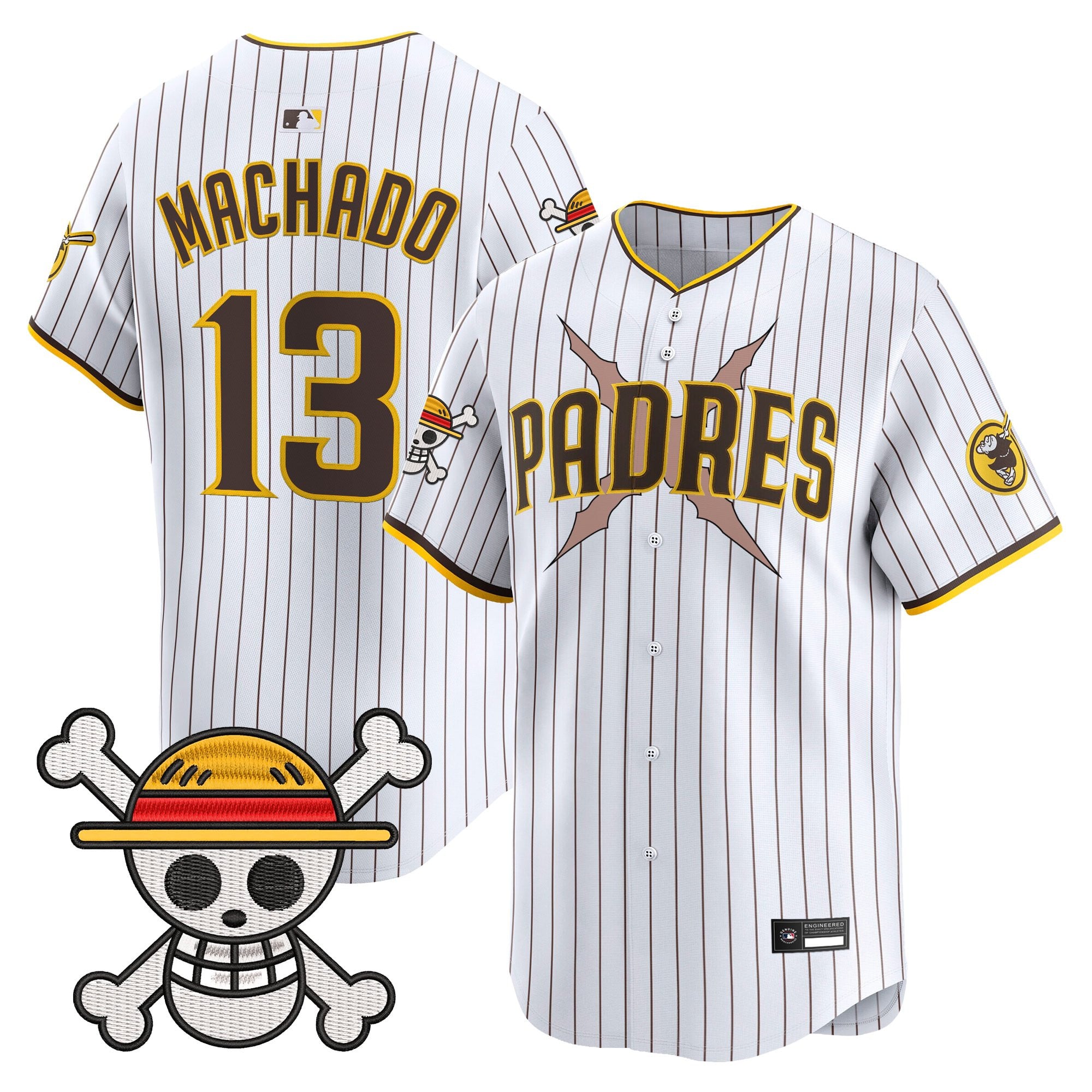 Men's Padres x One Piece Vapor Premier Limited Jersey - Stitched