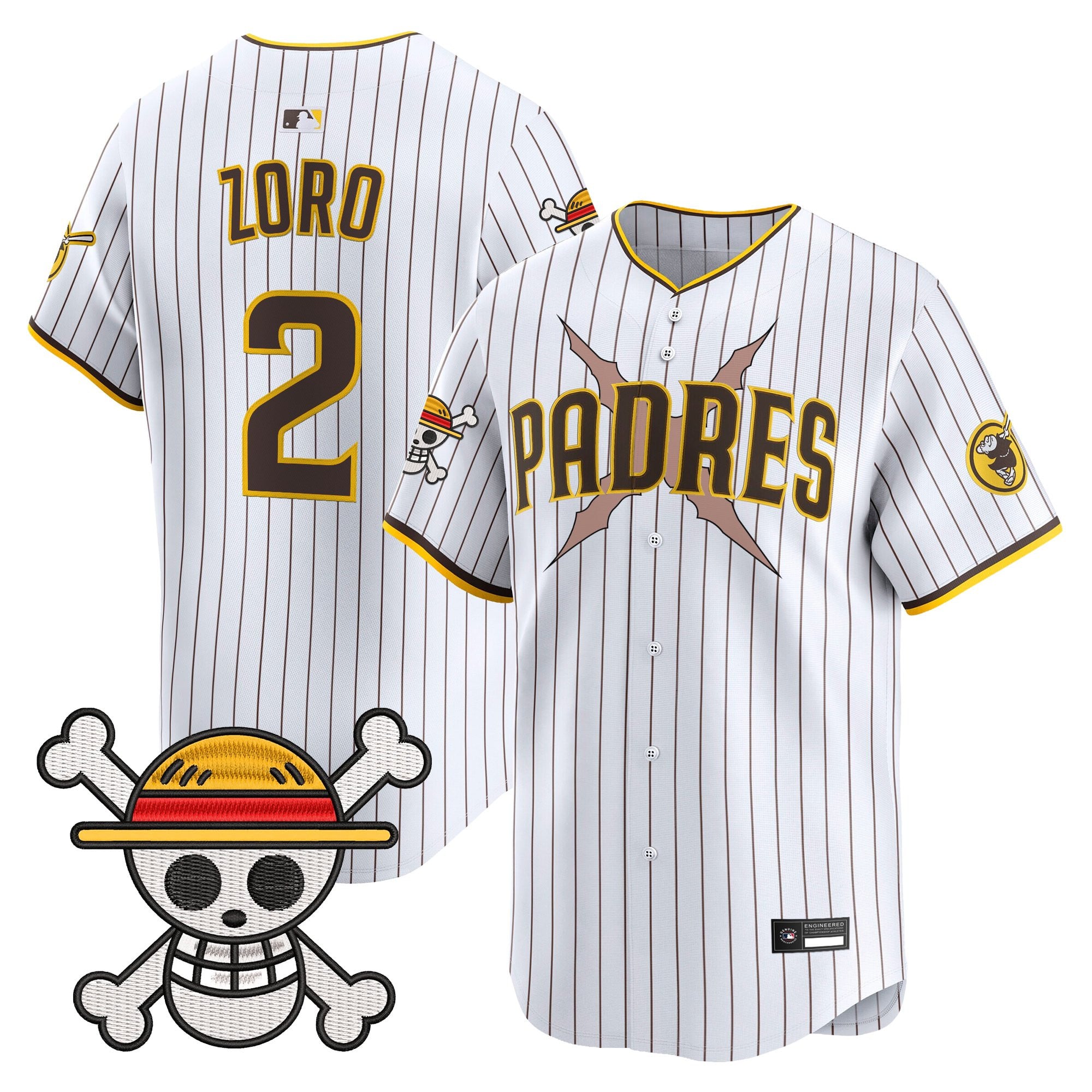 Men's Padres x One Piece Vapor Premier Limited Jersey - Stitched