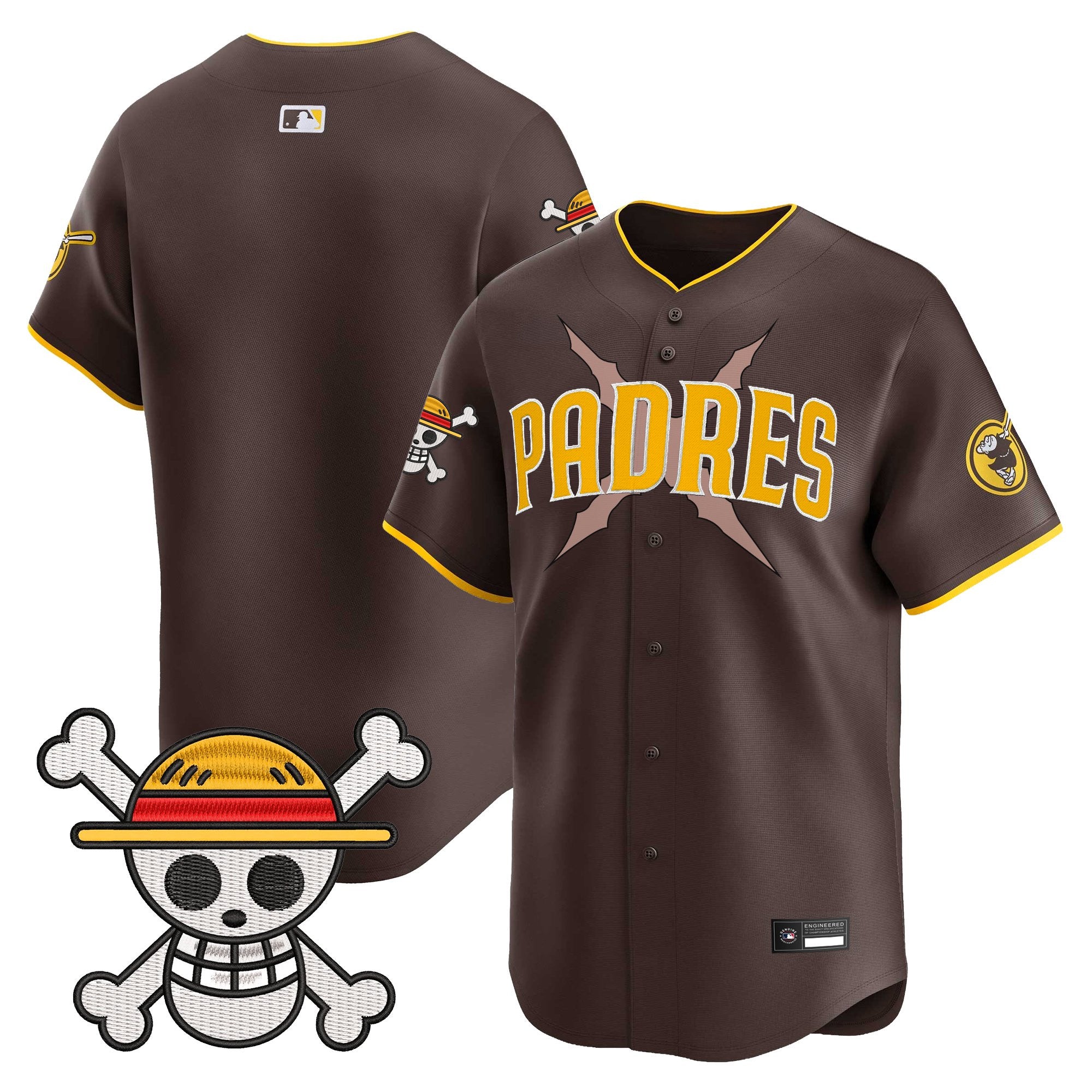 Men's Padres x One Piece Vapor Premier Limited Jersey - Stitched