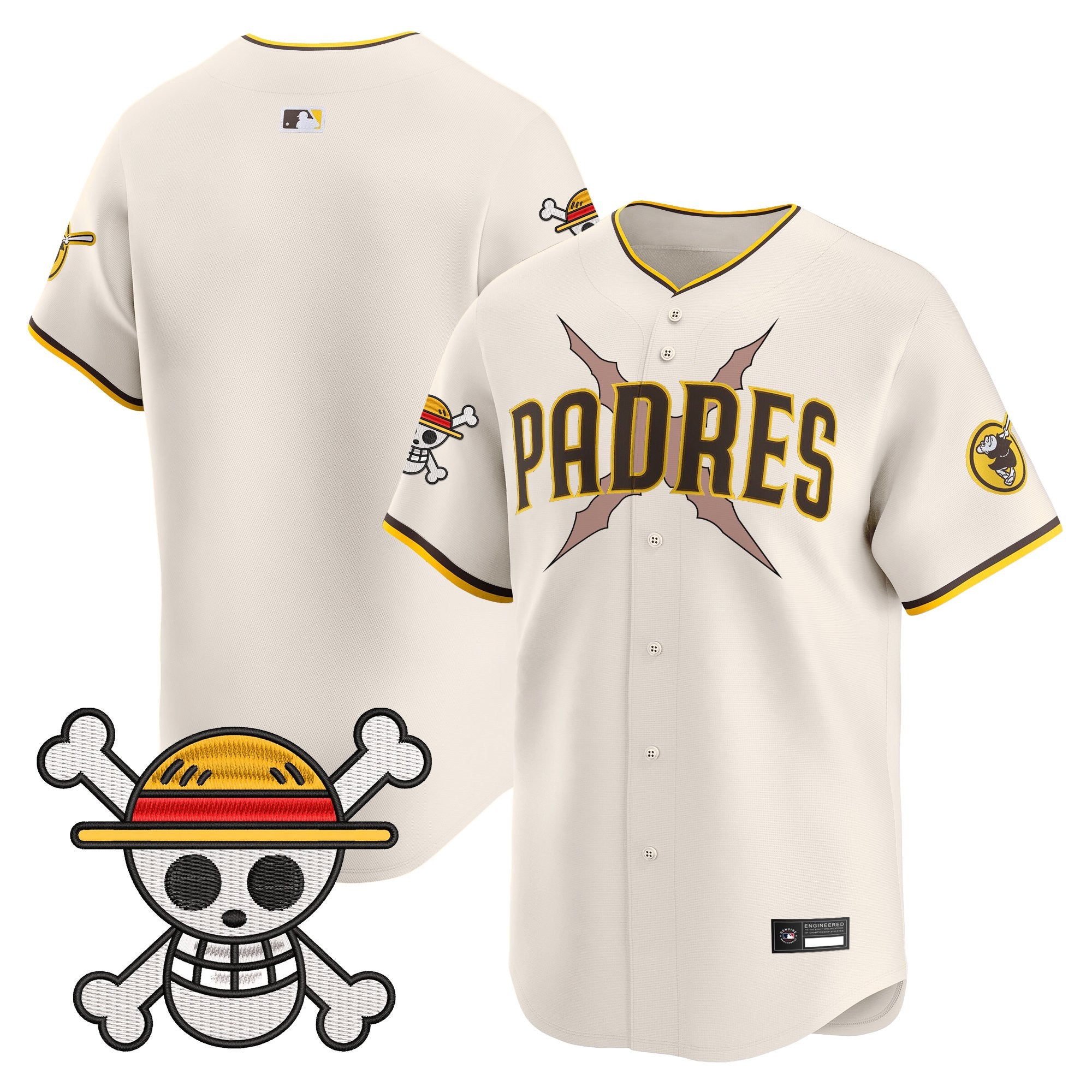 Men's Padres x One Piece Vapor Premier Limited Jersey - Stitched