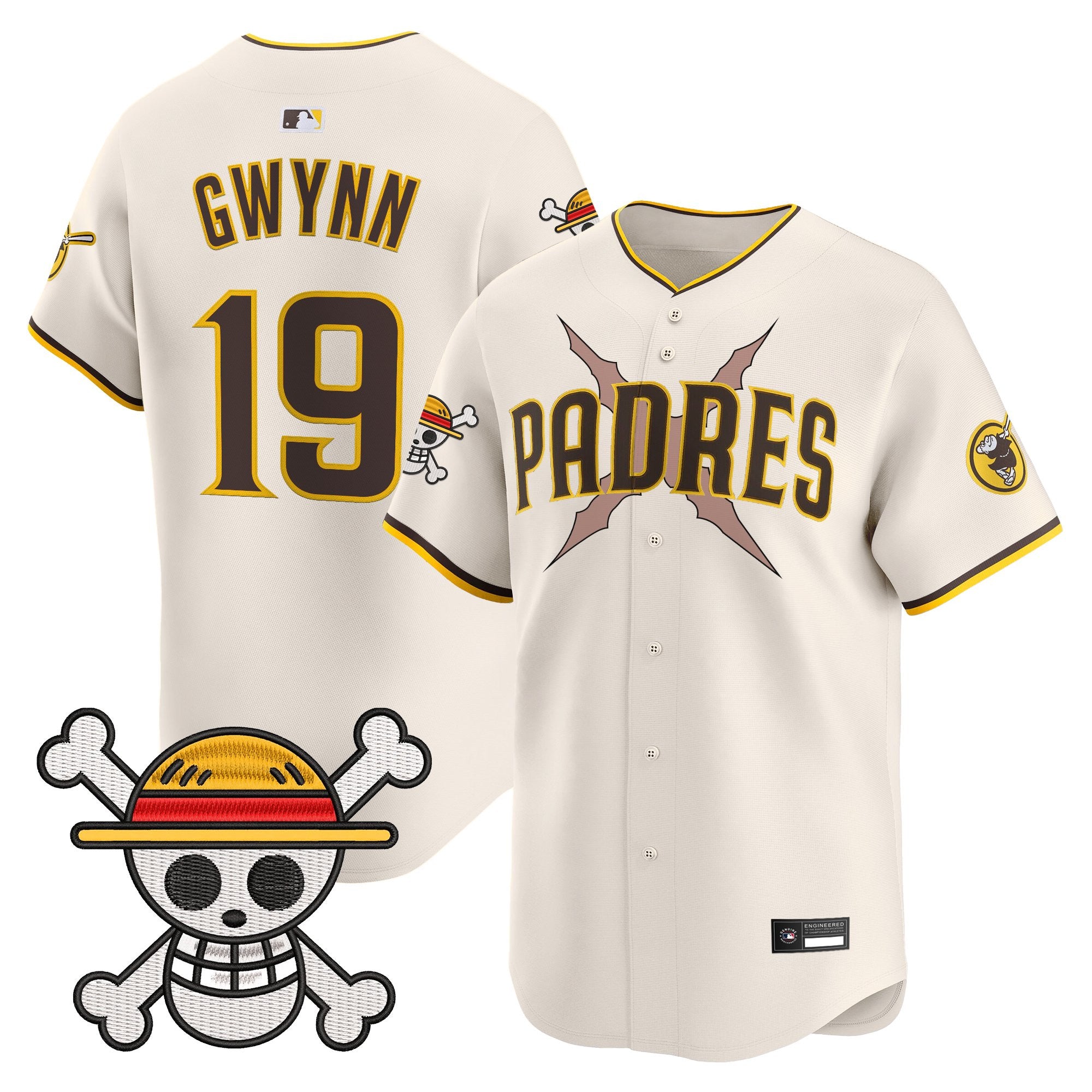 Men's Padres x One Piece Vapor Premier Limited Jersey - Stitched