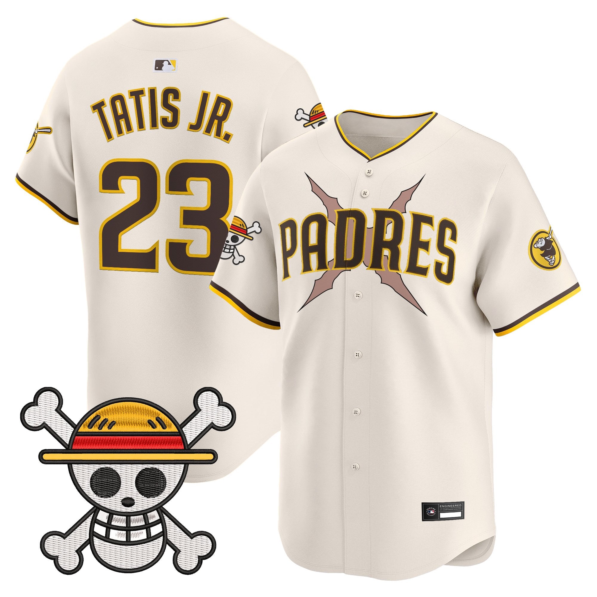Men's Padres x One Piece Vapor Premier Limited Jersey - Stitched