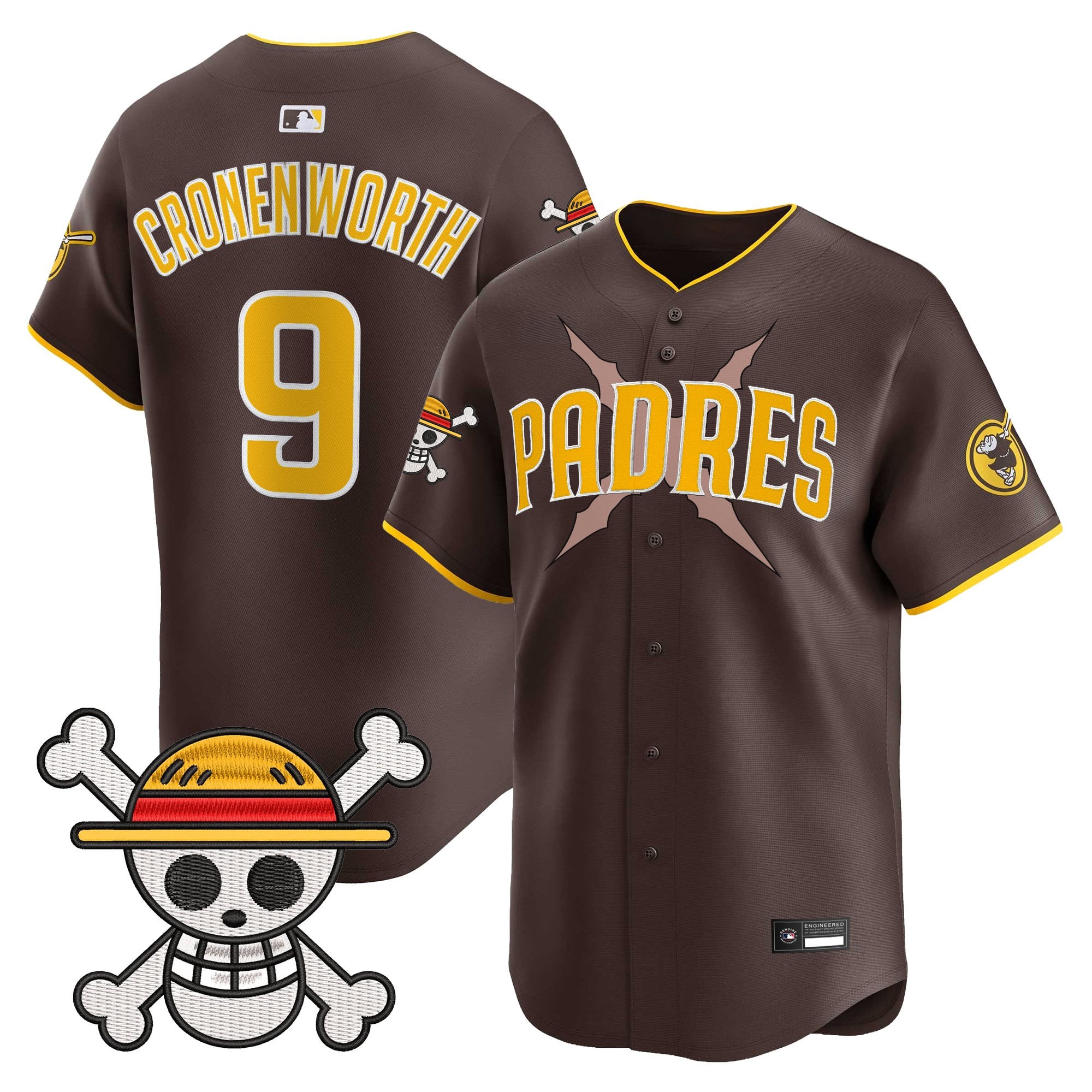 Men's Padres x One Piece Vapor Premier Limited Jersey - Stitched