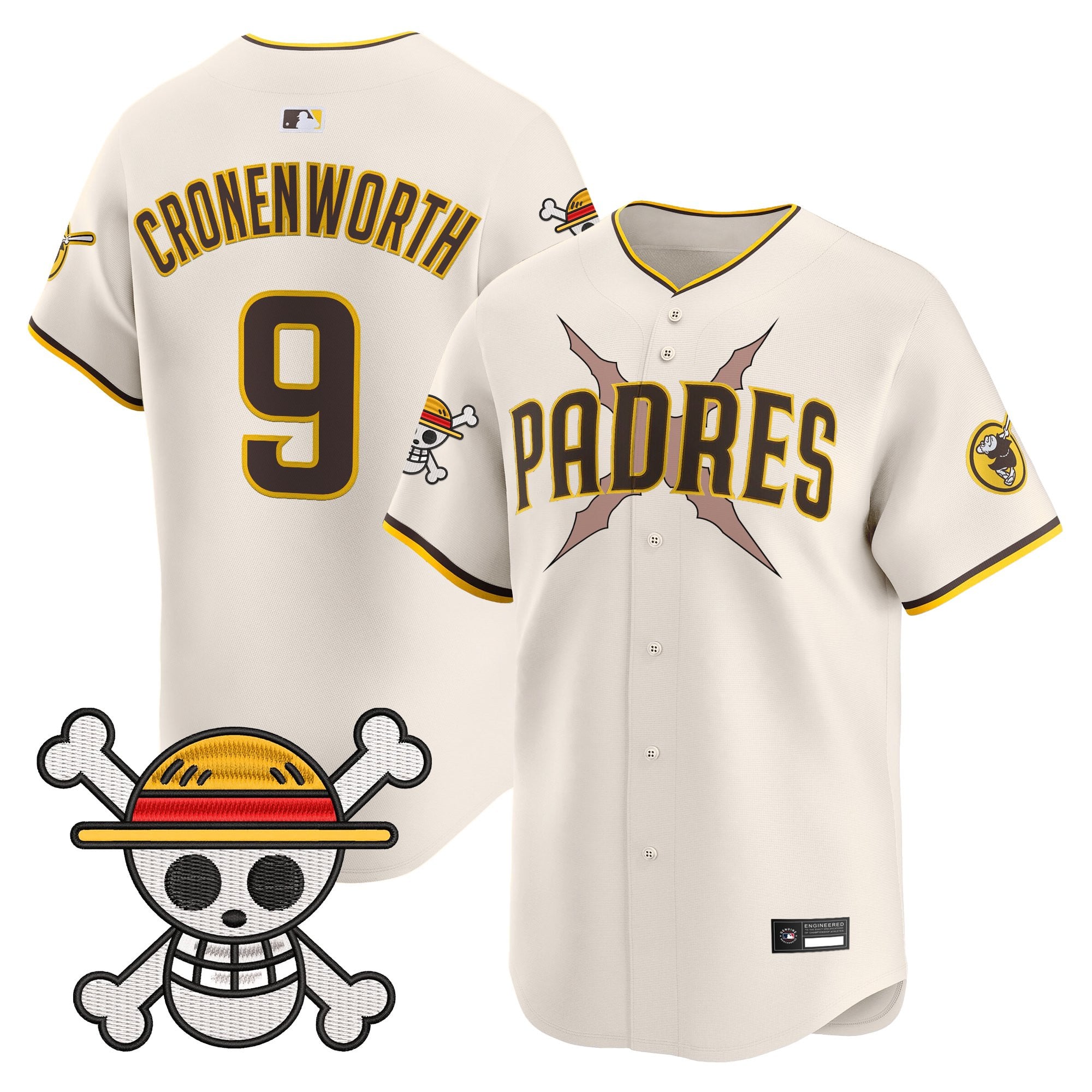 Men's Padres x One Piece Vapor Premier Limited Jersey - Stitched
