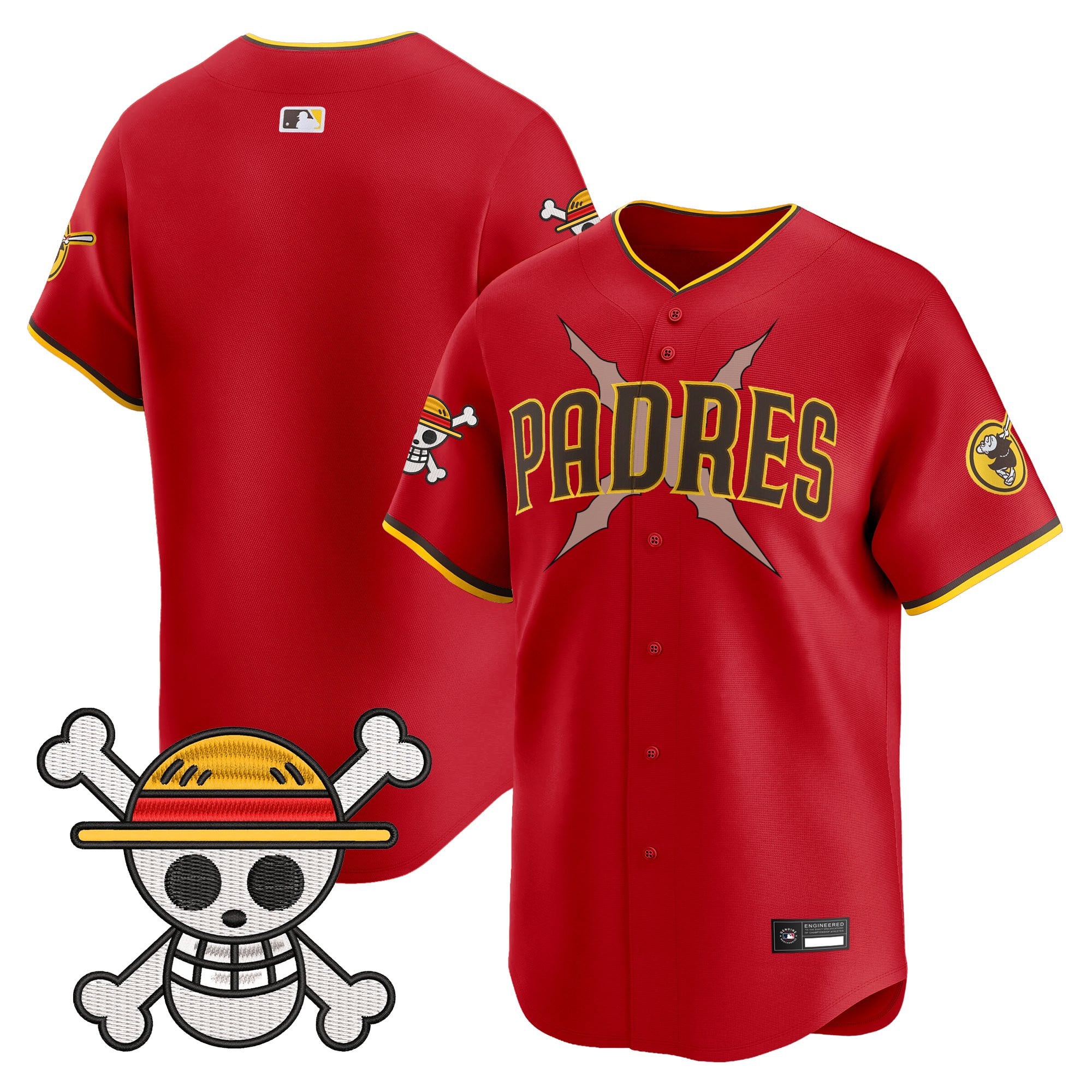 Men's Padres x One Piece Vapor Premier Limited Jersey - Stitched